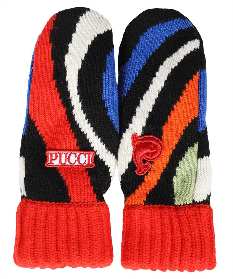 Shop Pucci Wool Gloves In Red