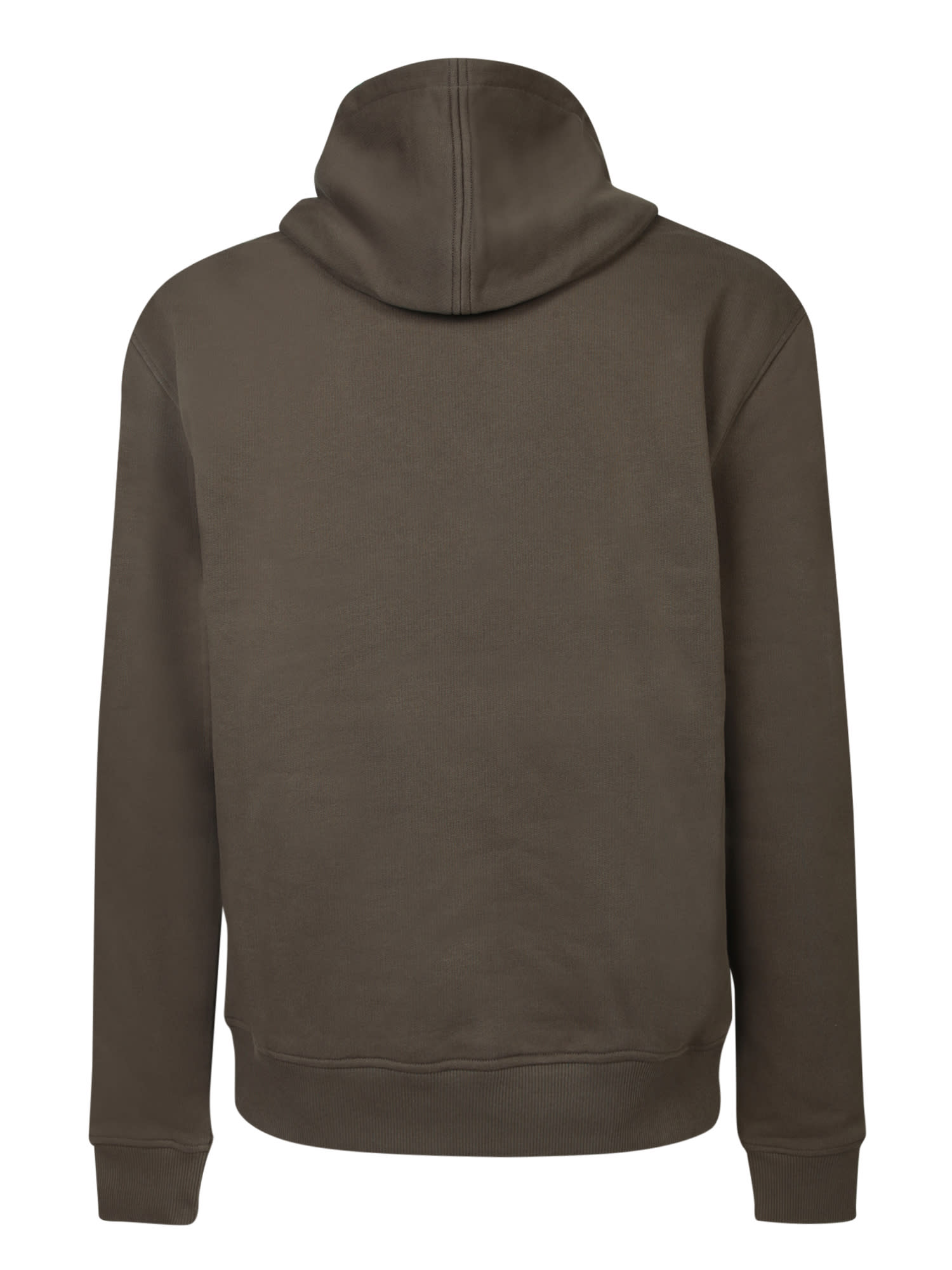 Shop Ami Alexandre Mattiussi Logo Brown Hoodie