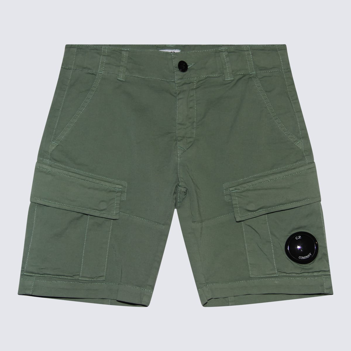 Shop C.p. Company Green Cotton Shorts