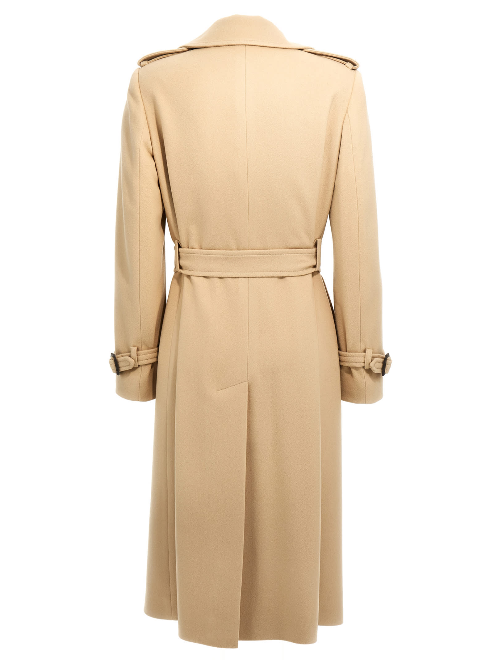 Tagliatore 'luanne' Belted Double-breasted Coat In Beige