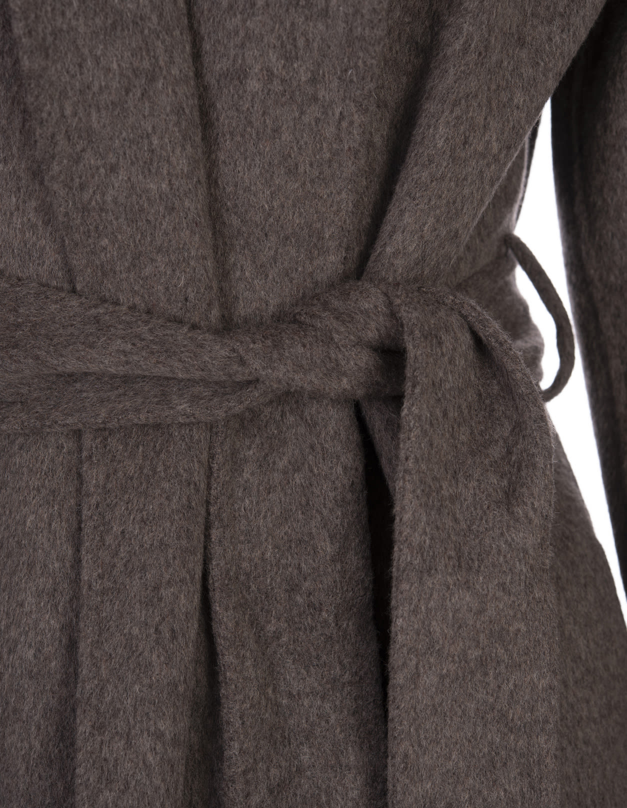 Shop P.a.r.o.s.h Leak Coat In Brown Wool Double