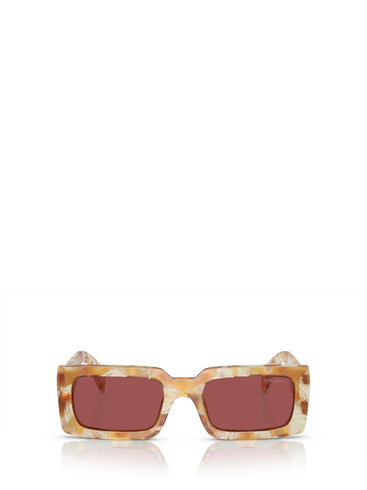 Prada Rectangular-frame Sunglasses Sunglasses In 19n08s Desert Tortoise