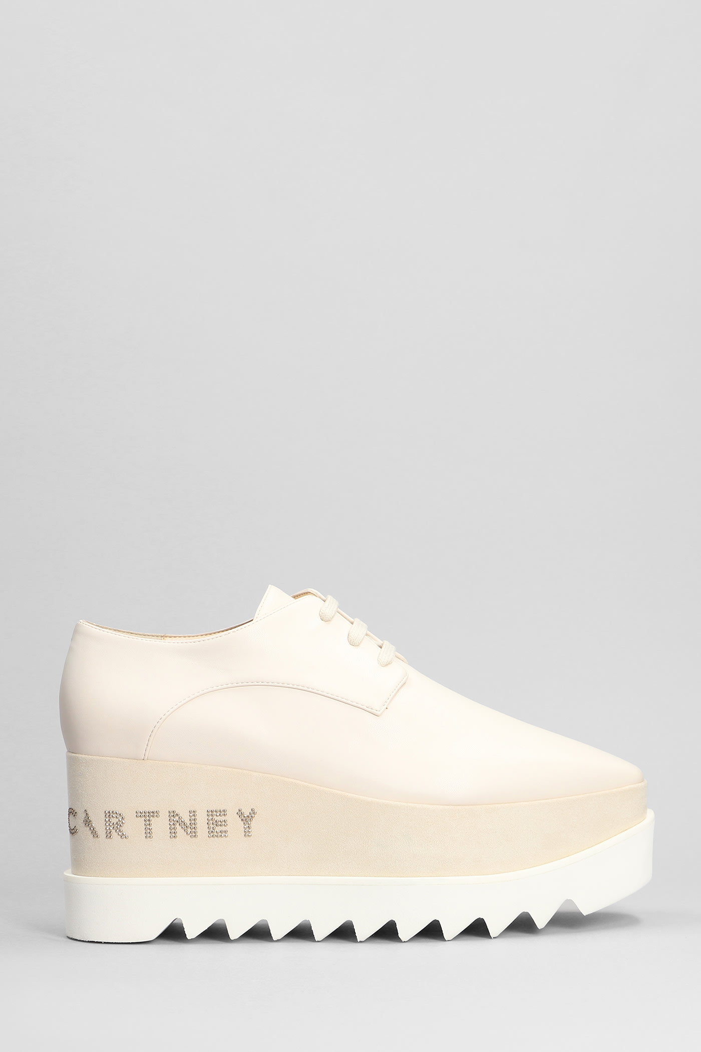 Shop Stella Mccartney Elyse Sneakers In Beige Polyuretan