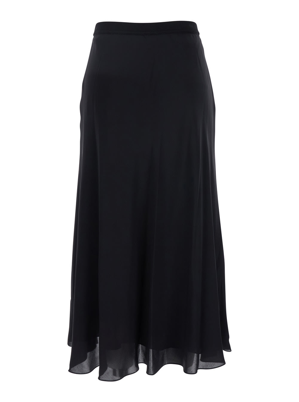 Theory Black Skirt With Elastic Waist In Black
