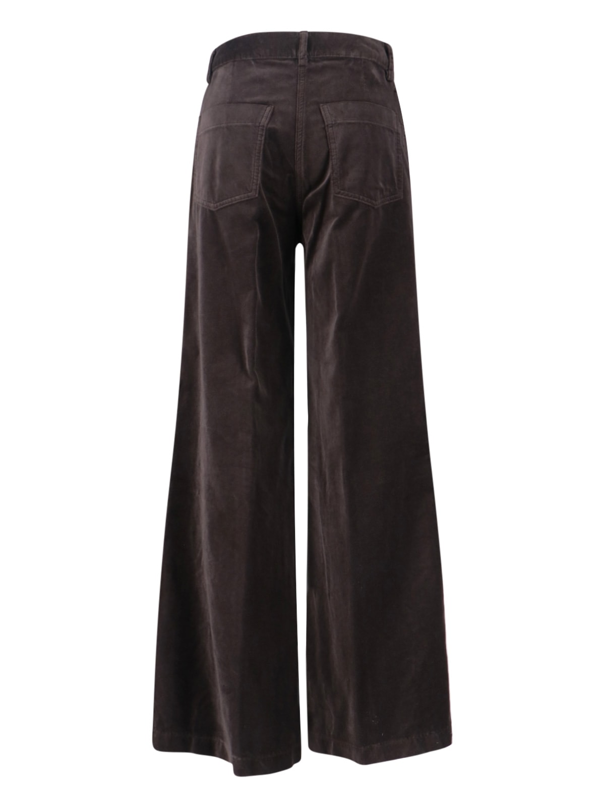 Aspesi Wide-leg Trousers Featuring Pockets In Brown