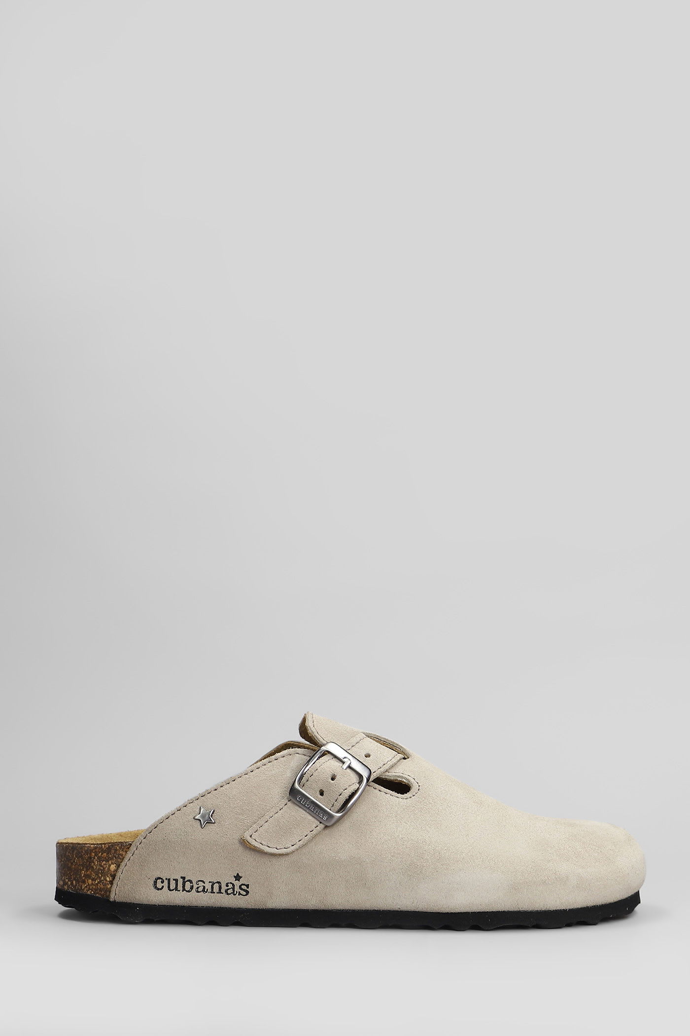 Maria Slipper-mule In Grey Suede
