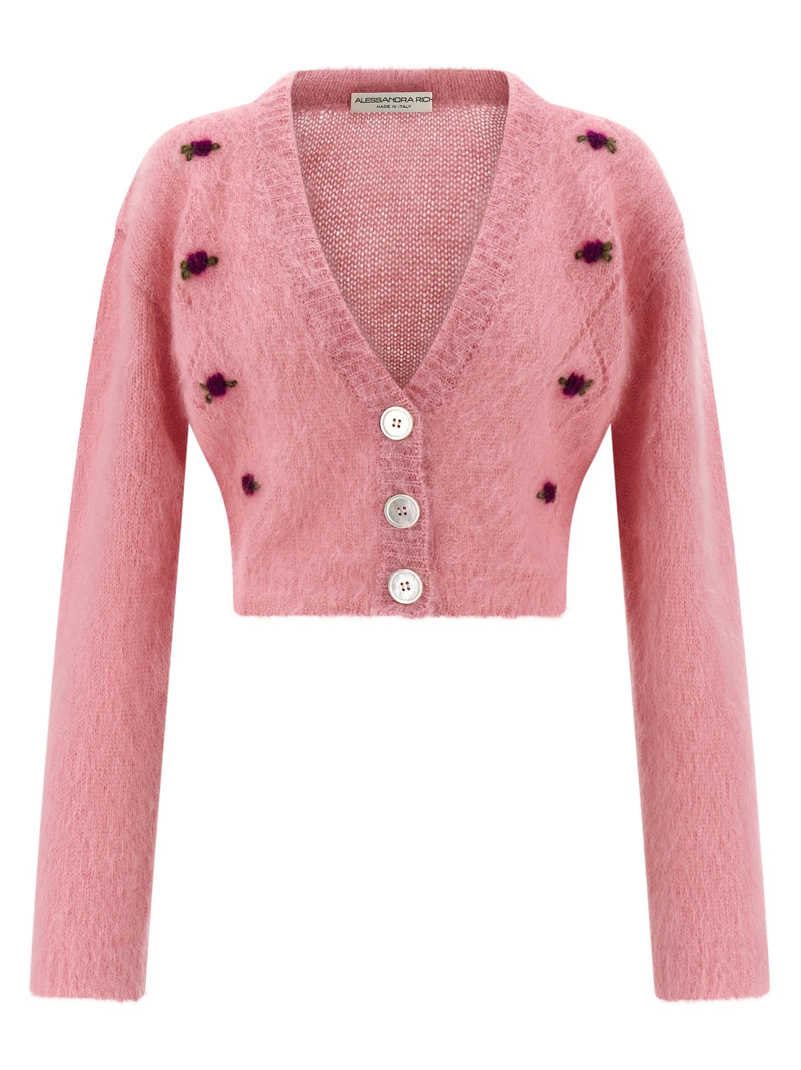 carded Mohair Cardigan