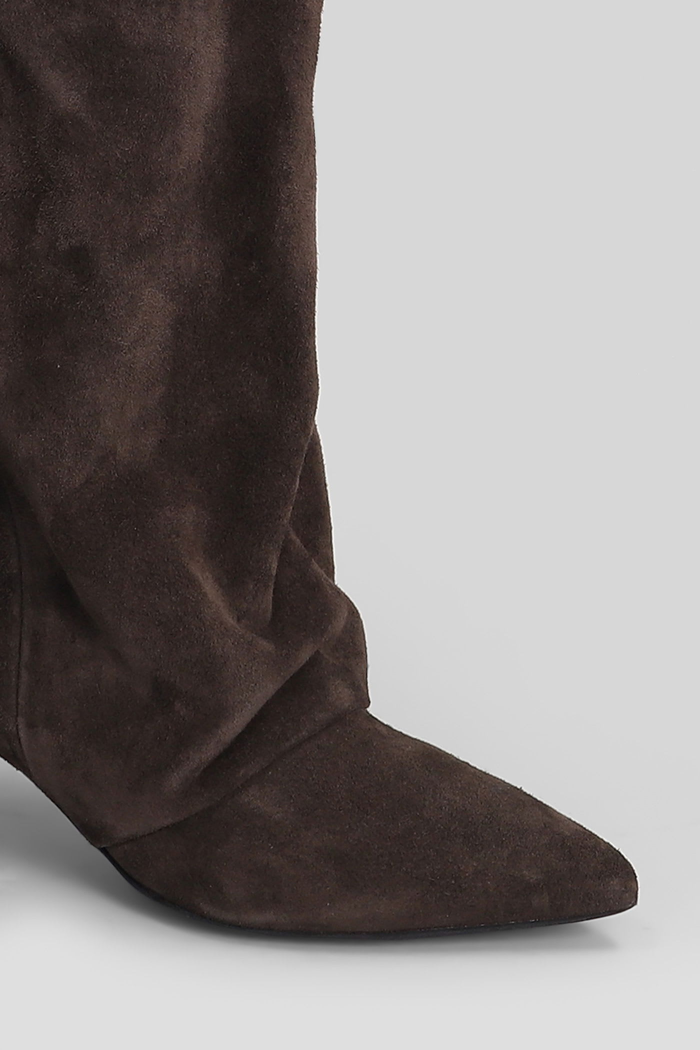 Alchimia High Heels Boots In Brown Suede In Brown