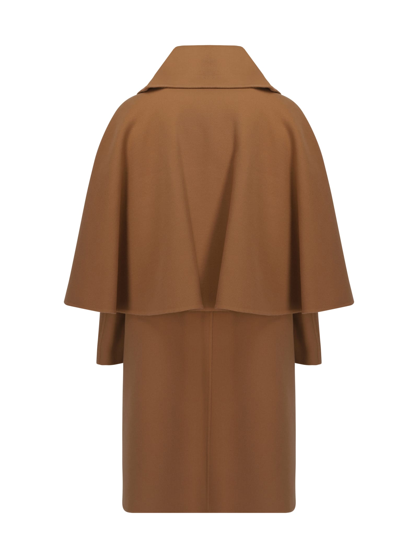 Shop Chloé Coat In Leather Brown