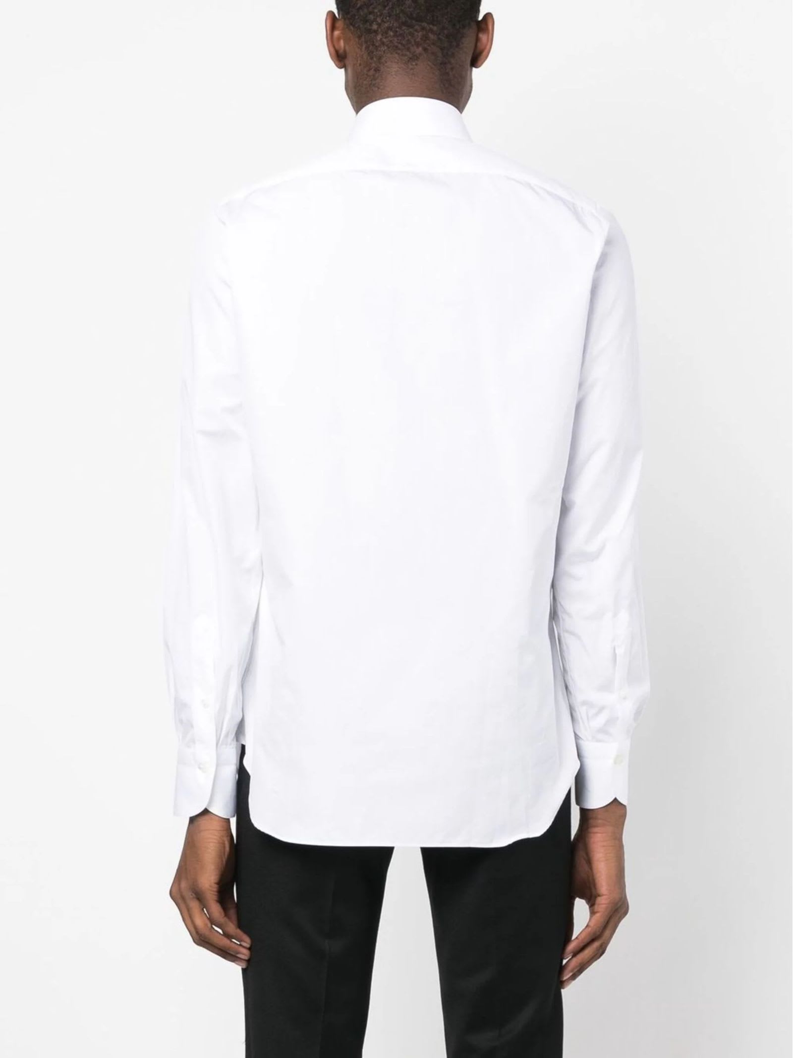 Shop Finamore White Cotton Shirt