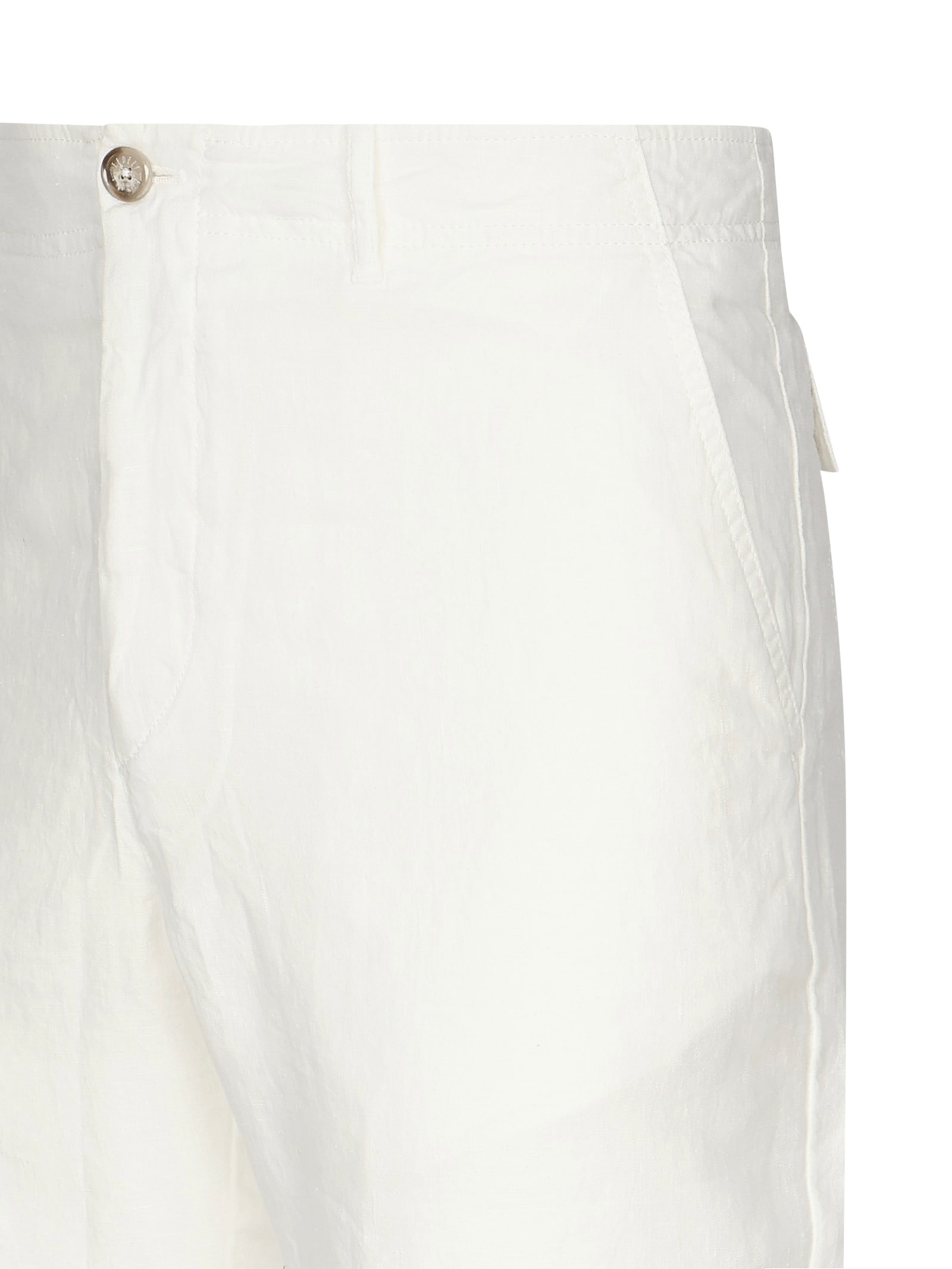 Fedeli Linen Bermuda Shorts In White