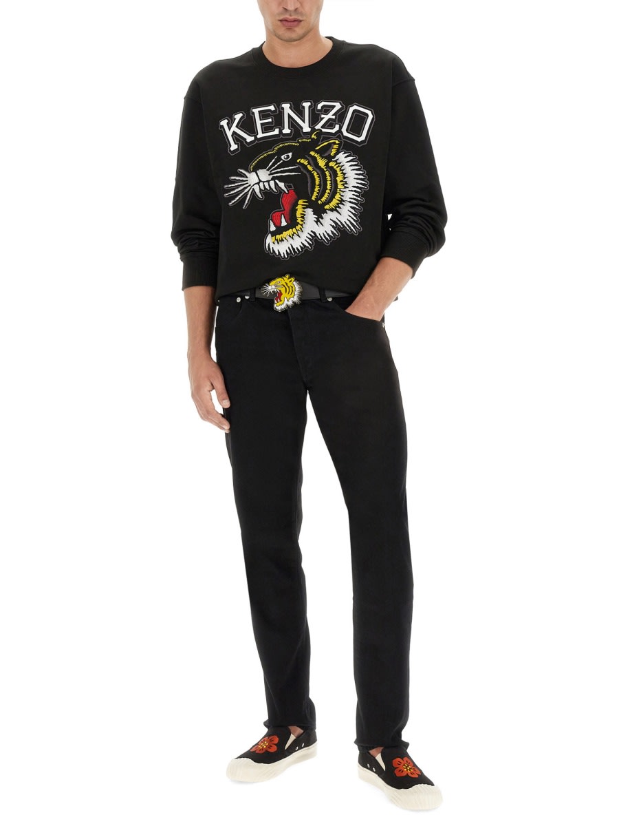 Shop Kenzo Tiger Sweatshirt In Black