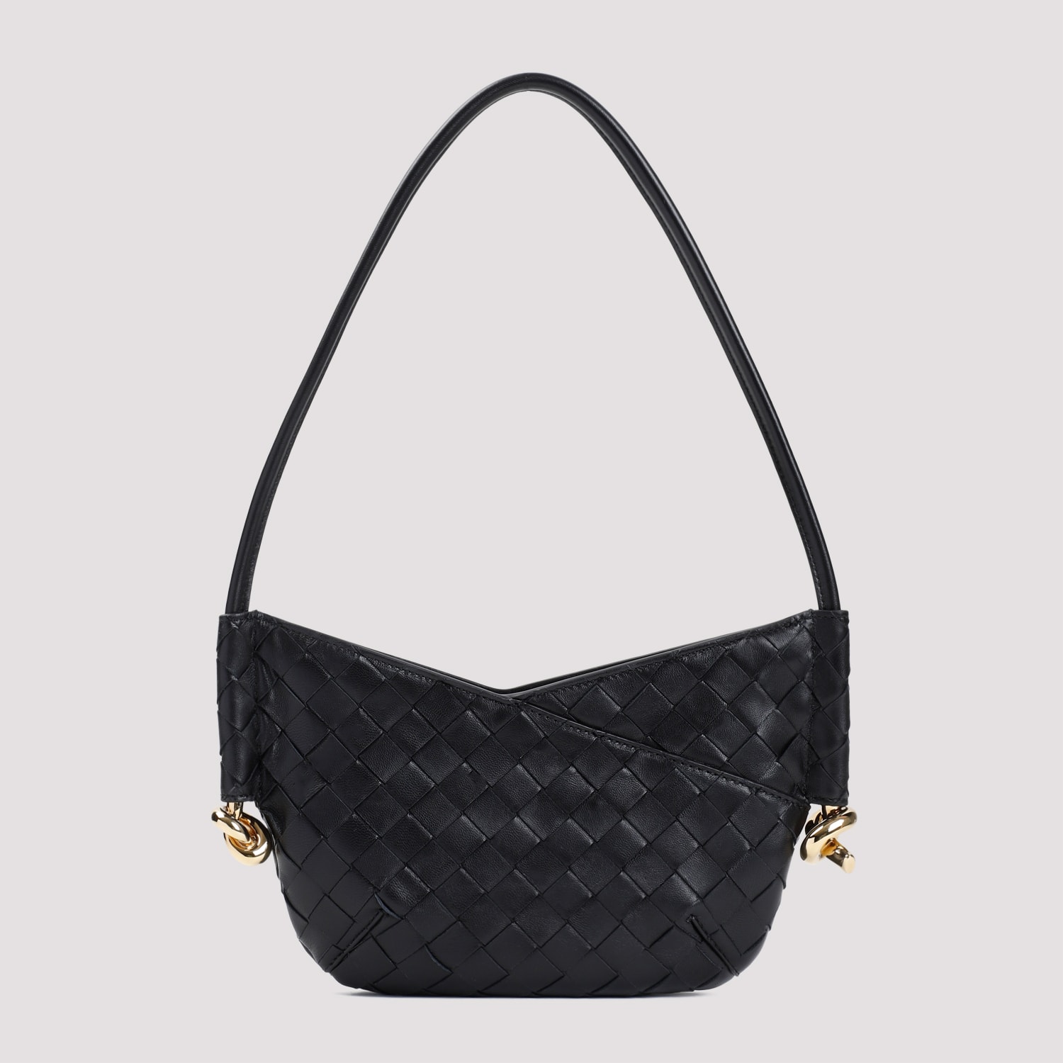 Shop Bottega Veneta Mini Hobo Solstice Bag In Black