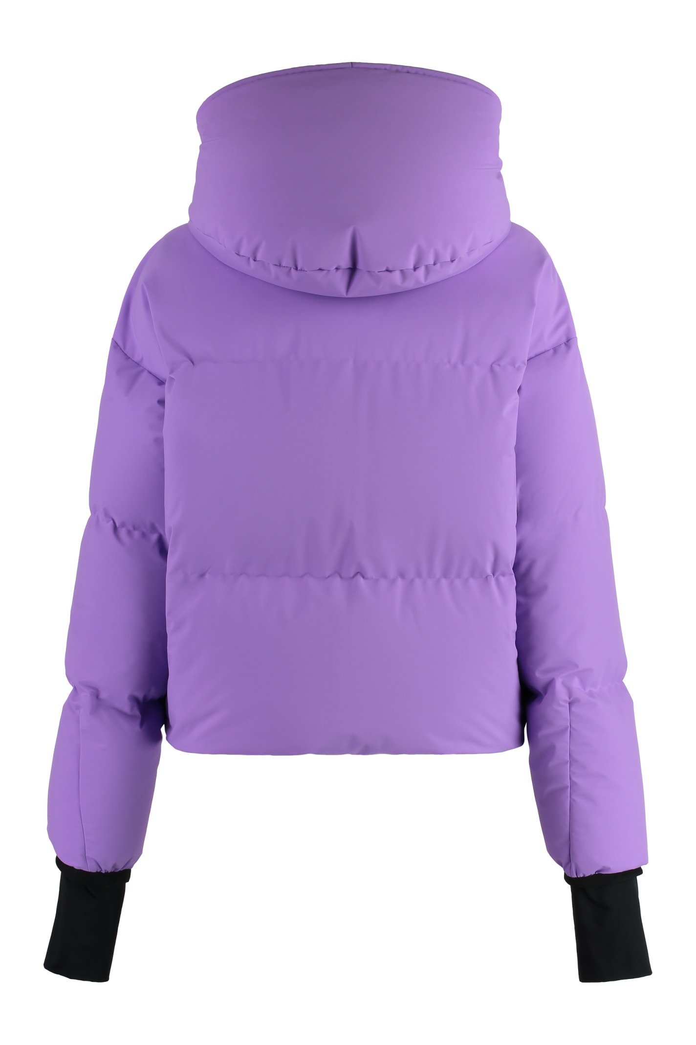 Shop Moncler Allesaz Short Down Jacket In Purple