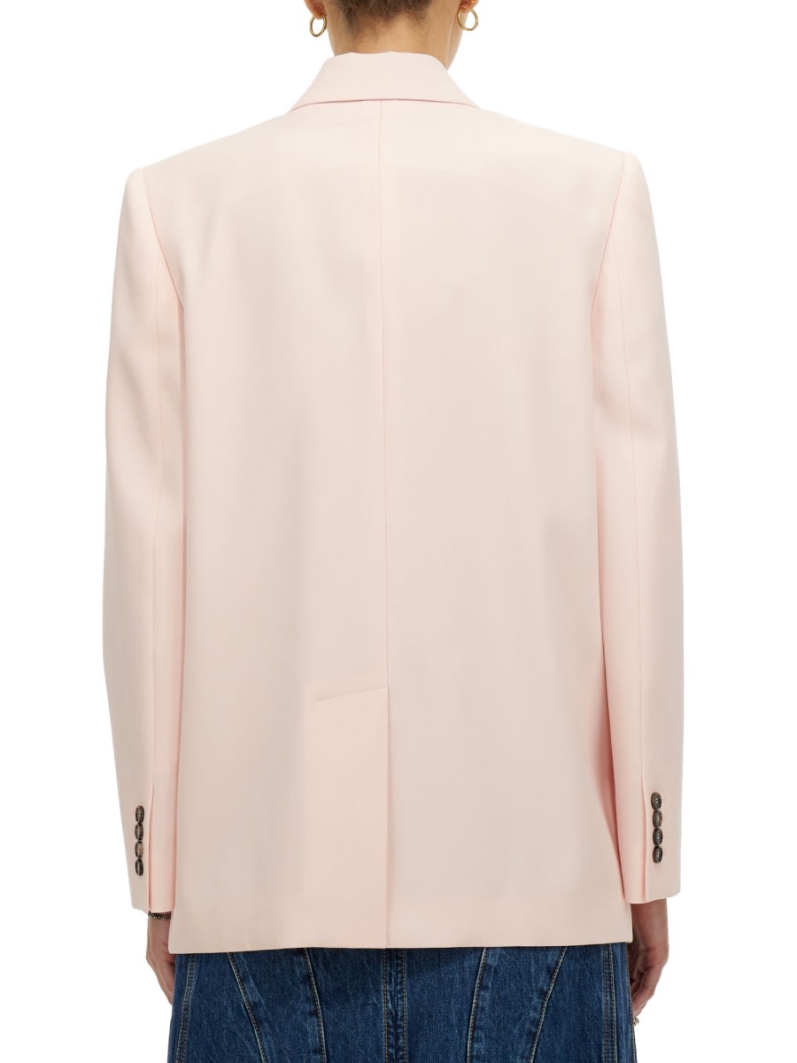 Alexander Mcqueen Double-breasted Wool Blazer In Pink