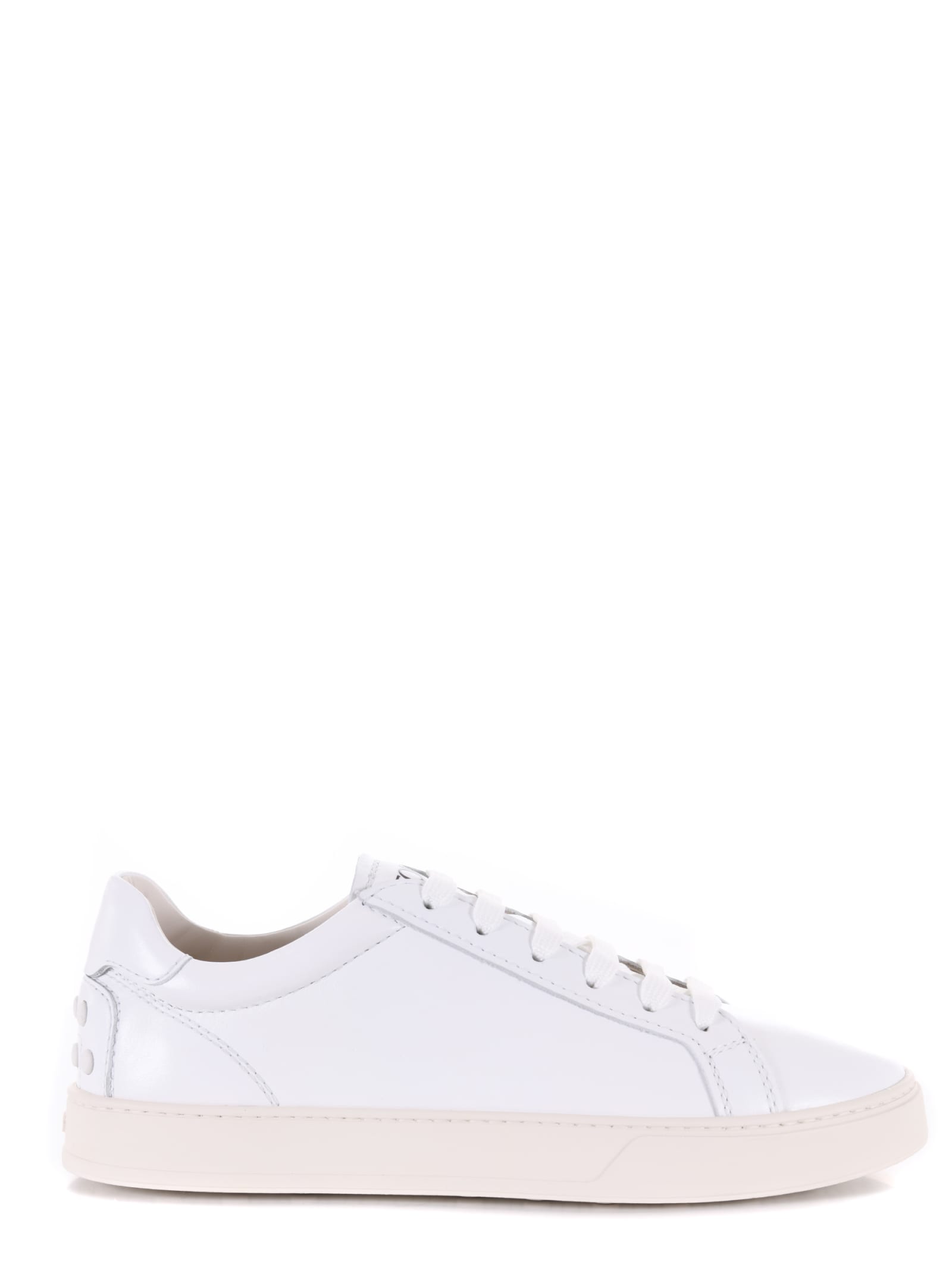 Tod's Sneakers Tods In Pelle In Bianco