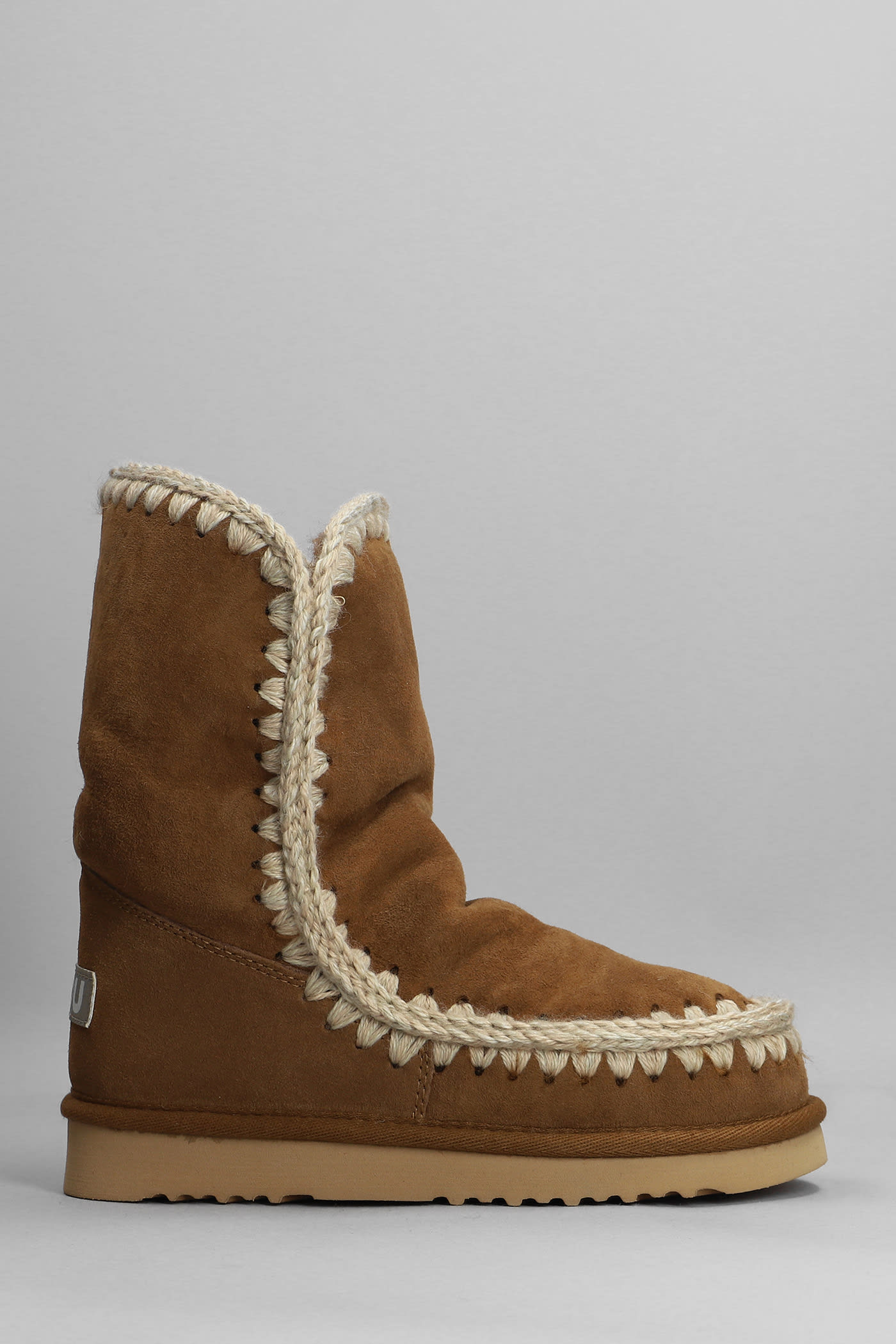 Eskimo 24 Low Heels Ankle Boots In Leather Color Suede