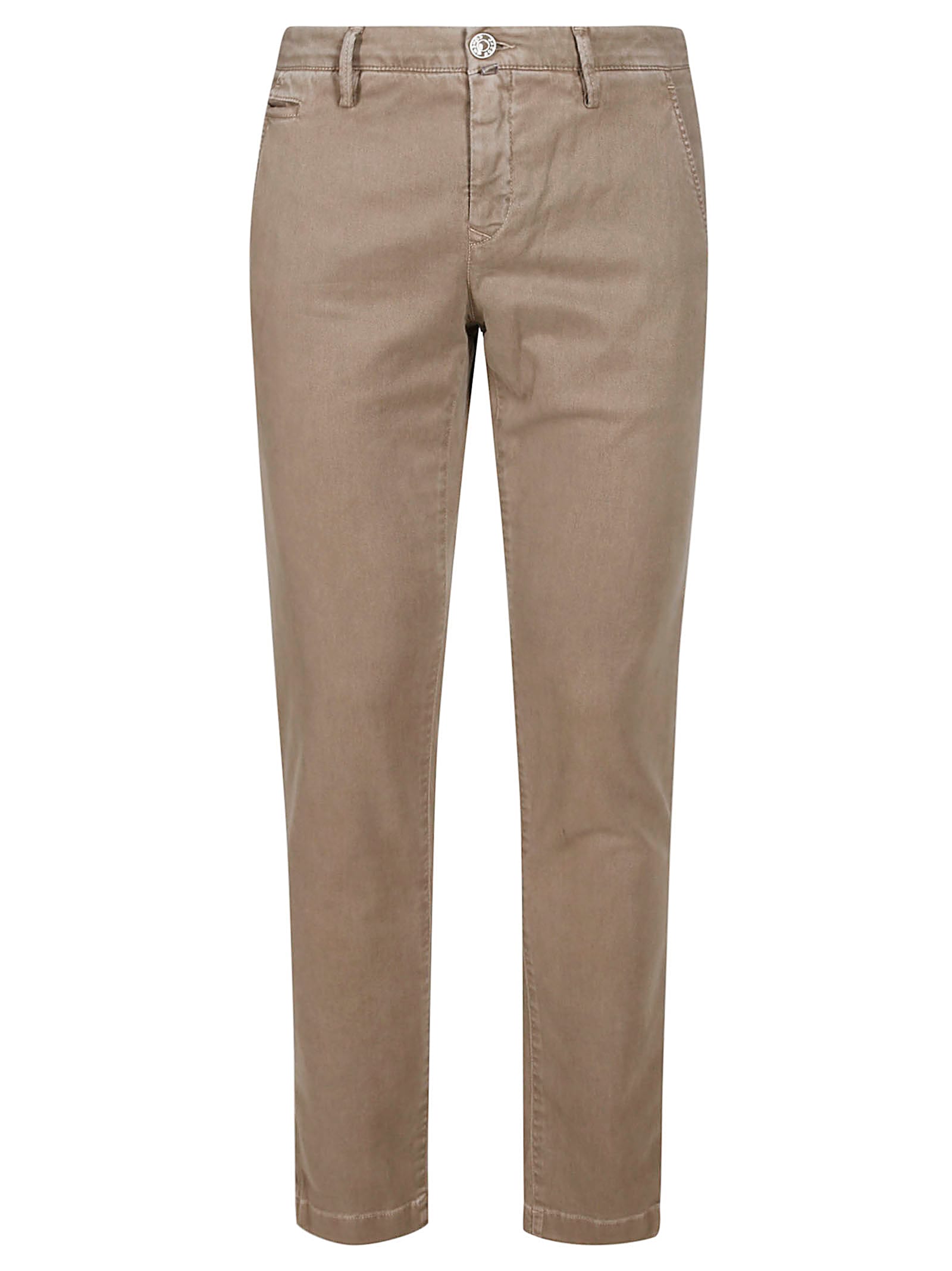 Jacob Cohen Slim Fit Trousers Belt Loops In Elephant Grey