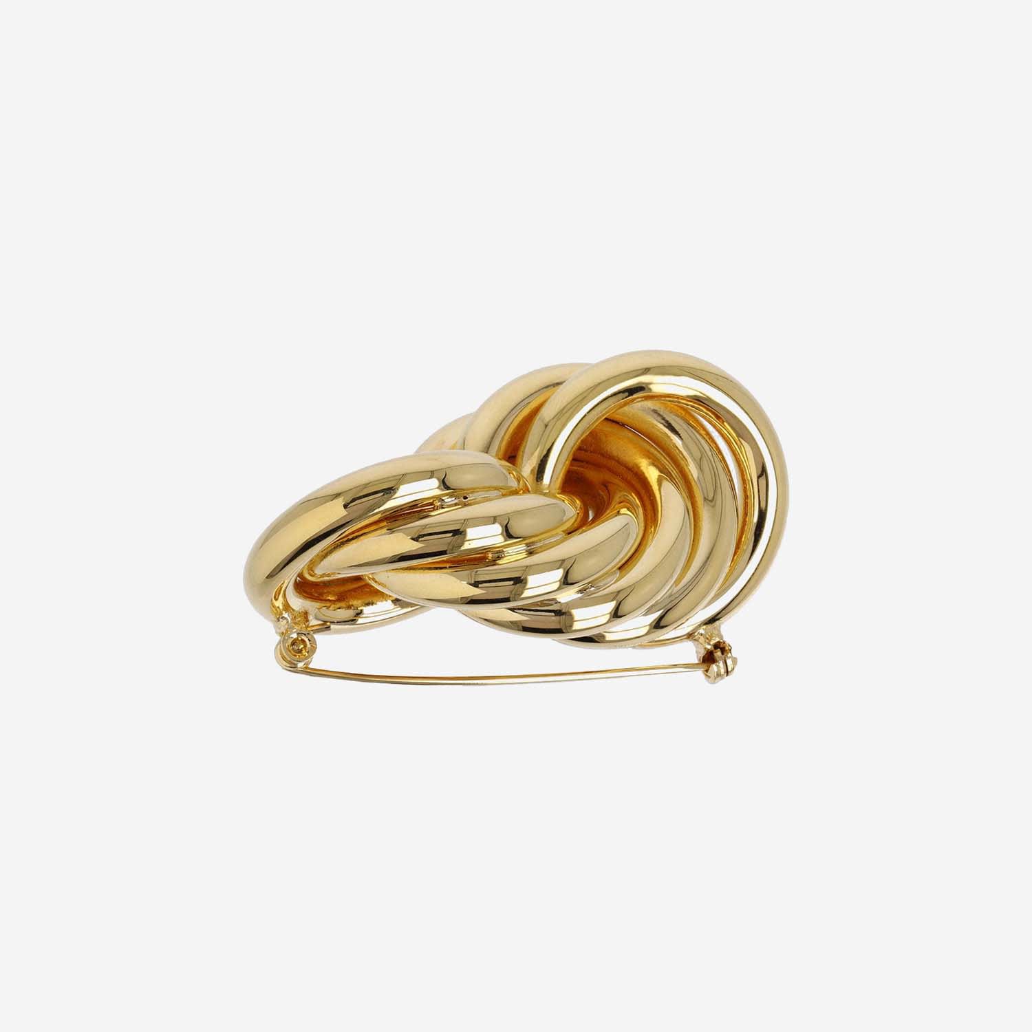 Shop Jil Sander Brass Brooch Pin In Golden