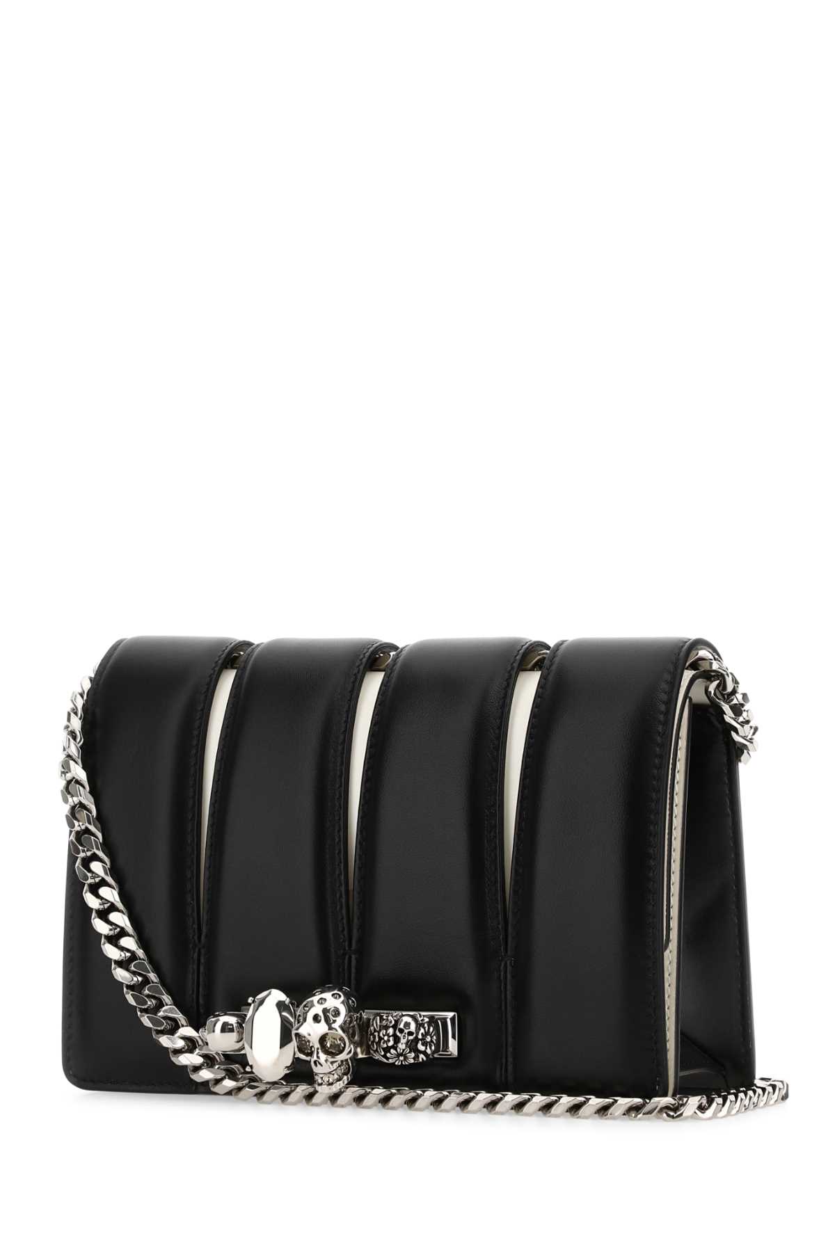 Shop Alexander Mcqueen Two-tone Nappa Leather The Slash Clutch In 1090