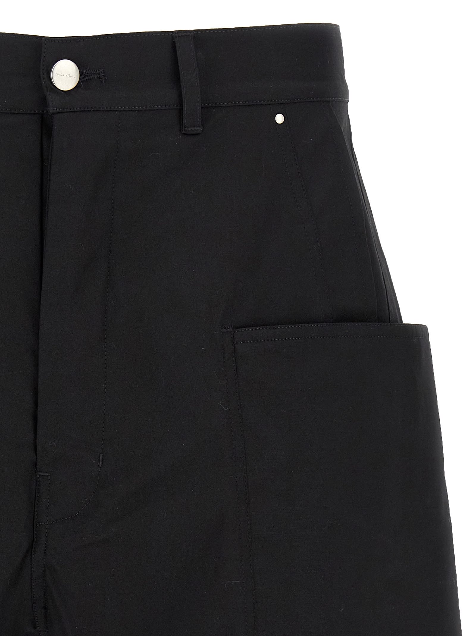 Rick Owens Stefan Cargo Bermuda Shorts In Black