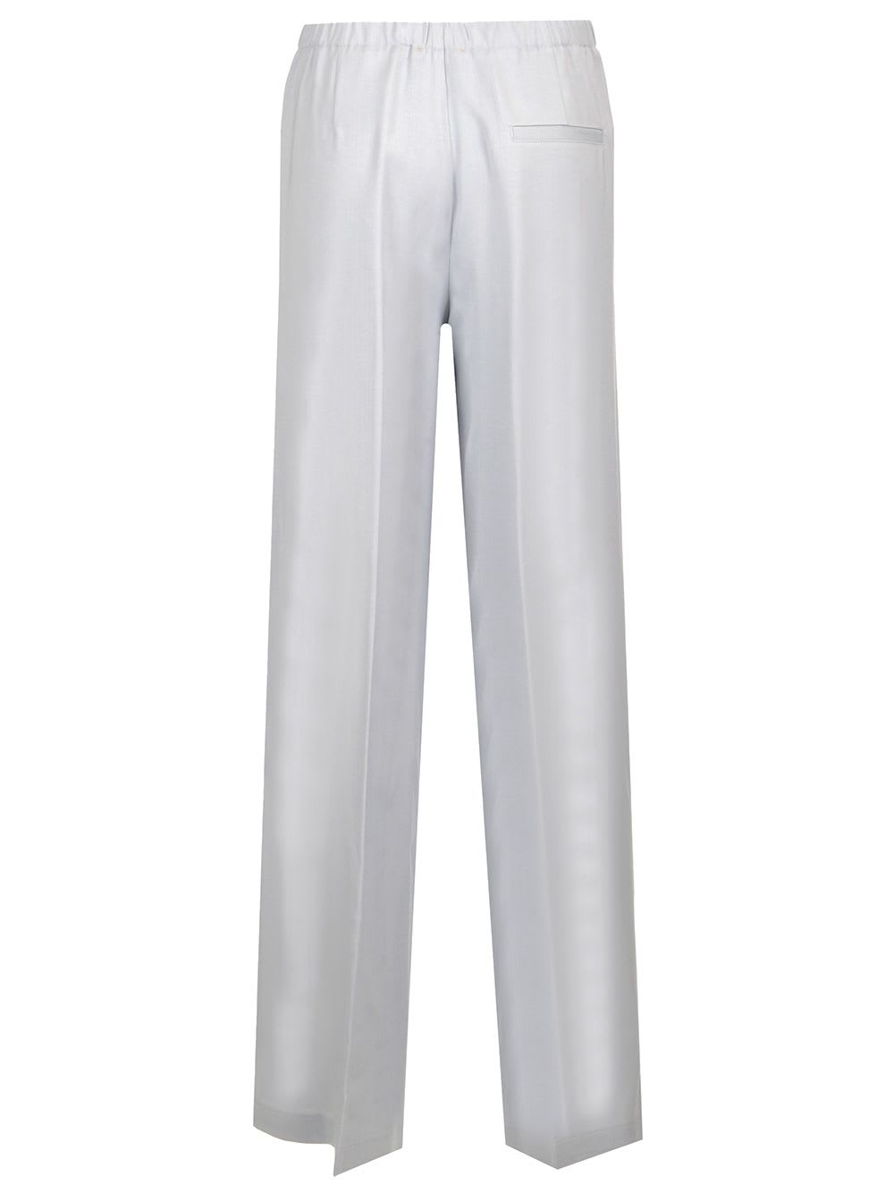 Shop Forte Forte Soft Cut Trousers With Pleats In Light Blue