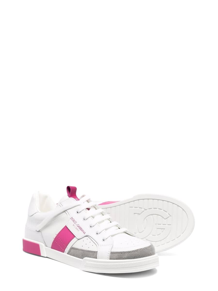 Dolce & Gabbana Sneaker Bassa Allacciata In White