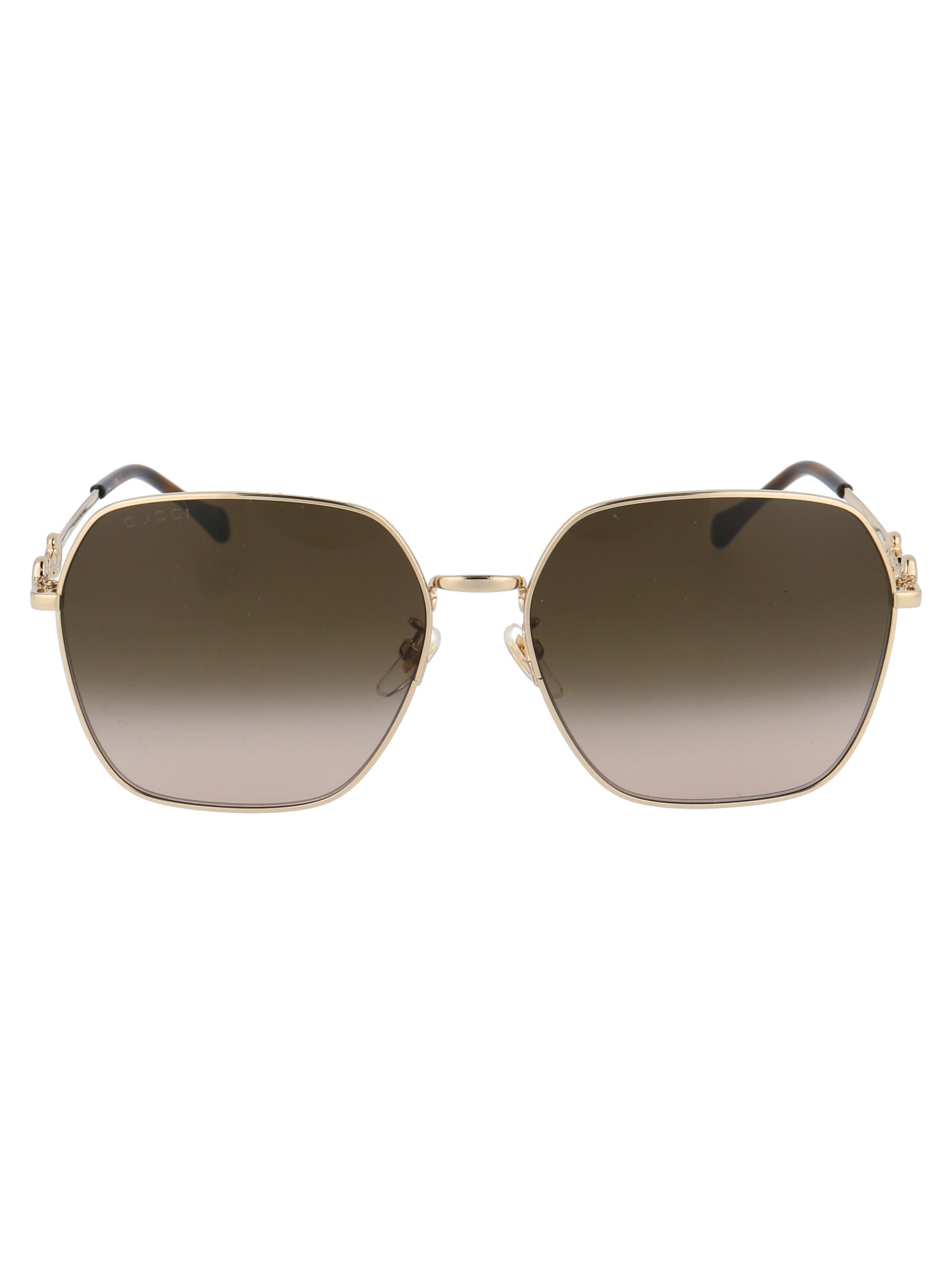 Gucci Gg0882sa Gold Female Sunglasses In Grey | ModeSens