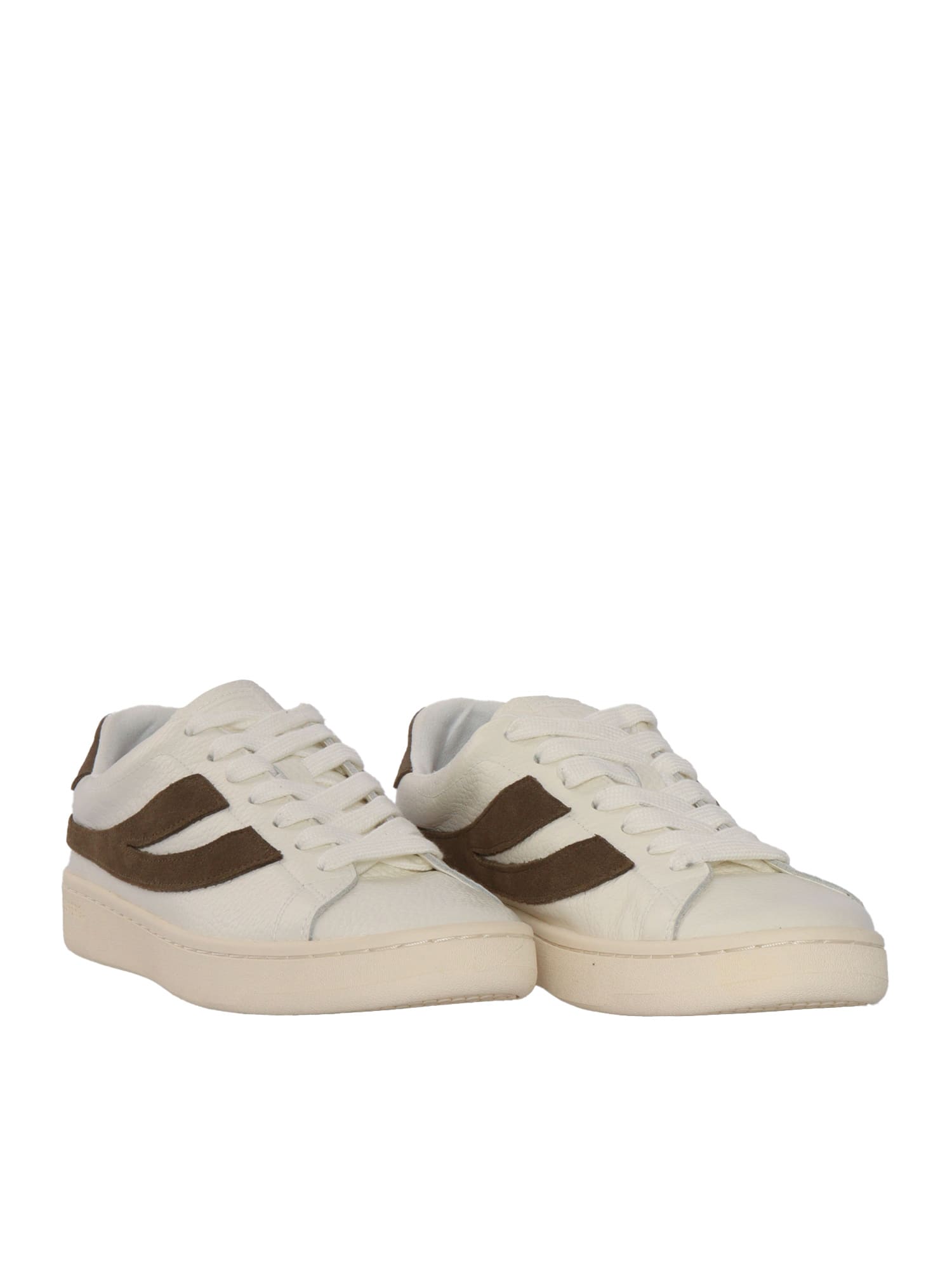 Superga Lendi Panelled Leather Sneakers In White