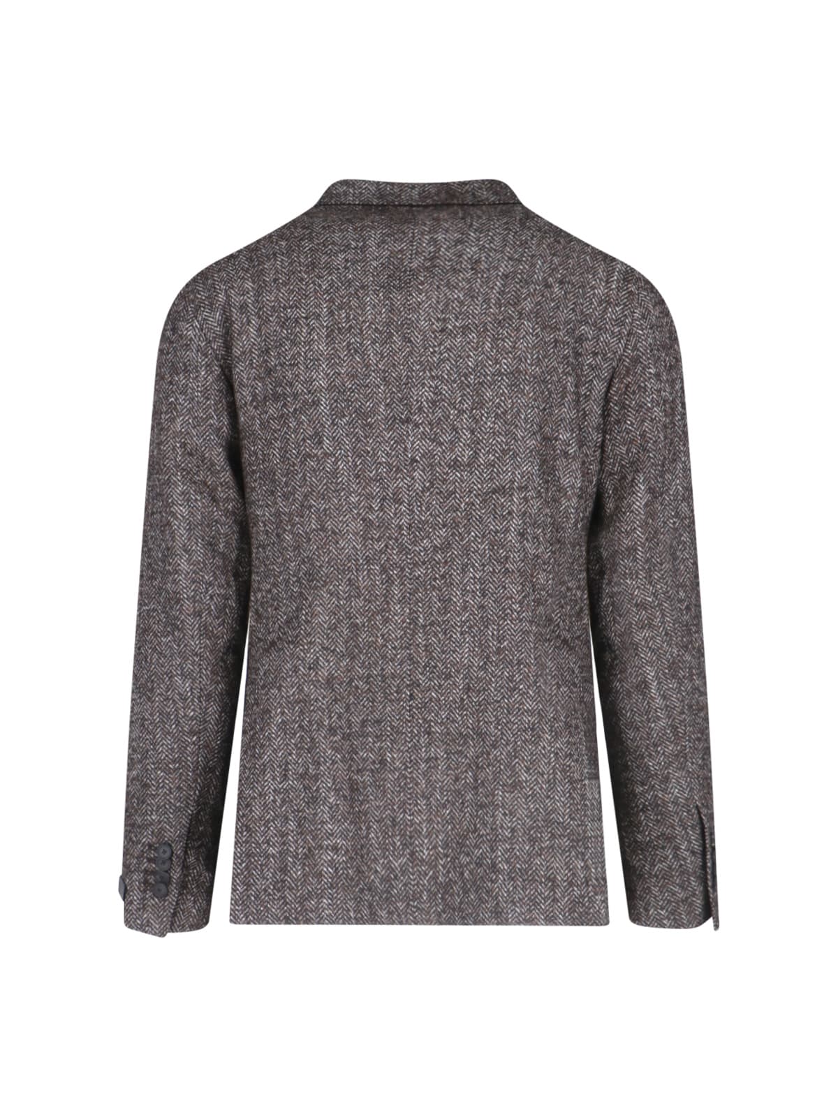 Shop Tagliatore Single-breasted Blazer In Brown