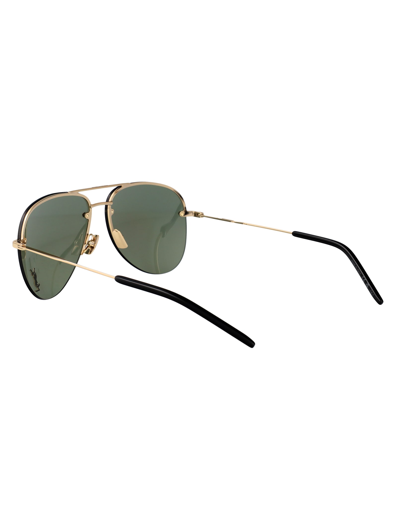 Saint Laurent Classic 11 M Sunglasses In Green