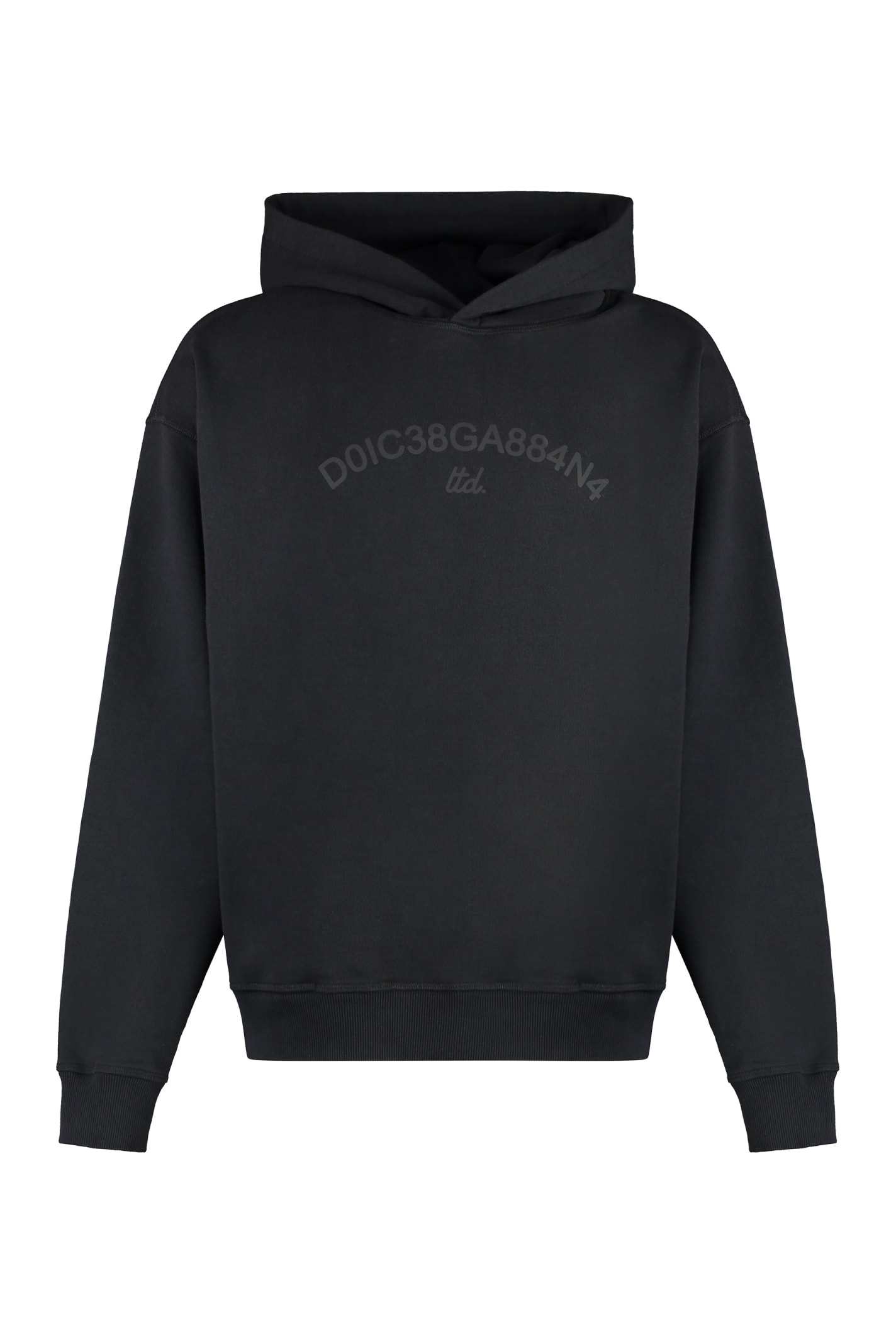 Shop Dolce & Gabbana Cotton Hoodie In Black