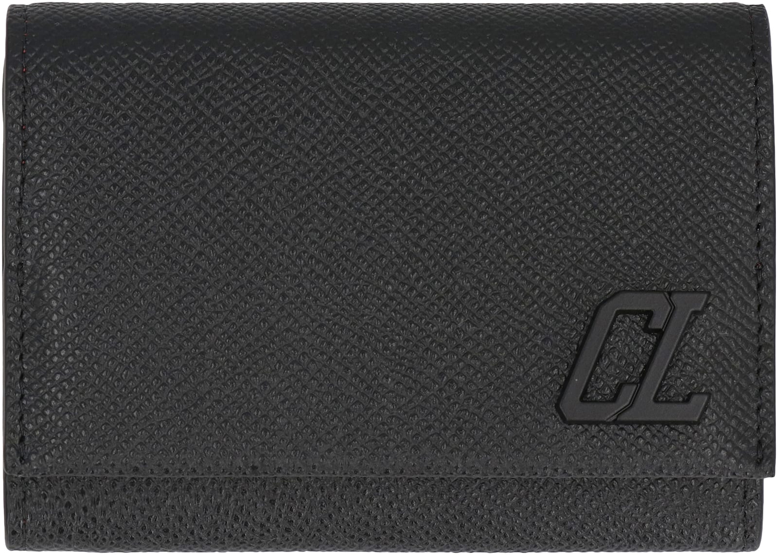 Shop Christian Louboutin Groovy Leather Wallet In Black