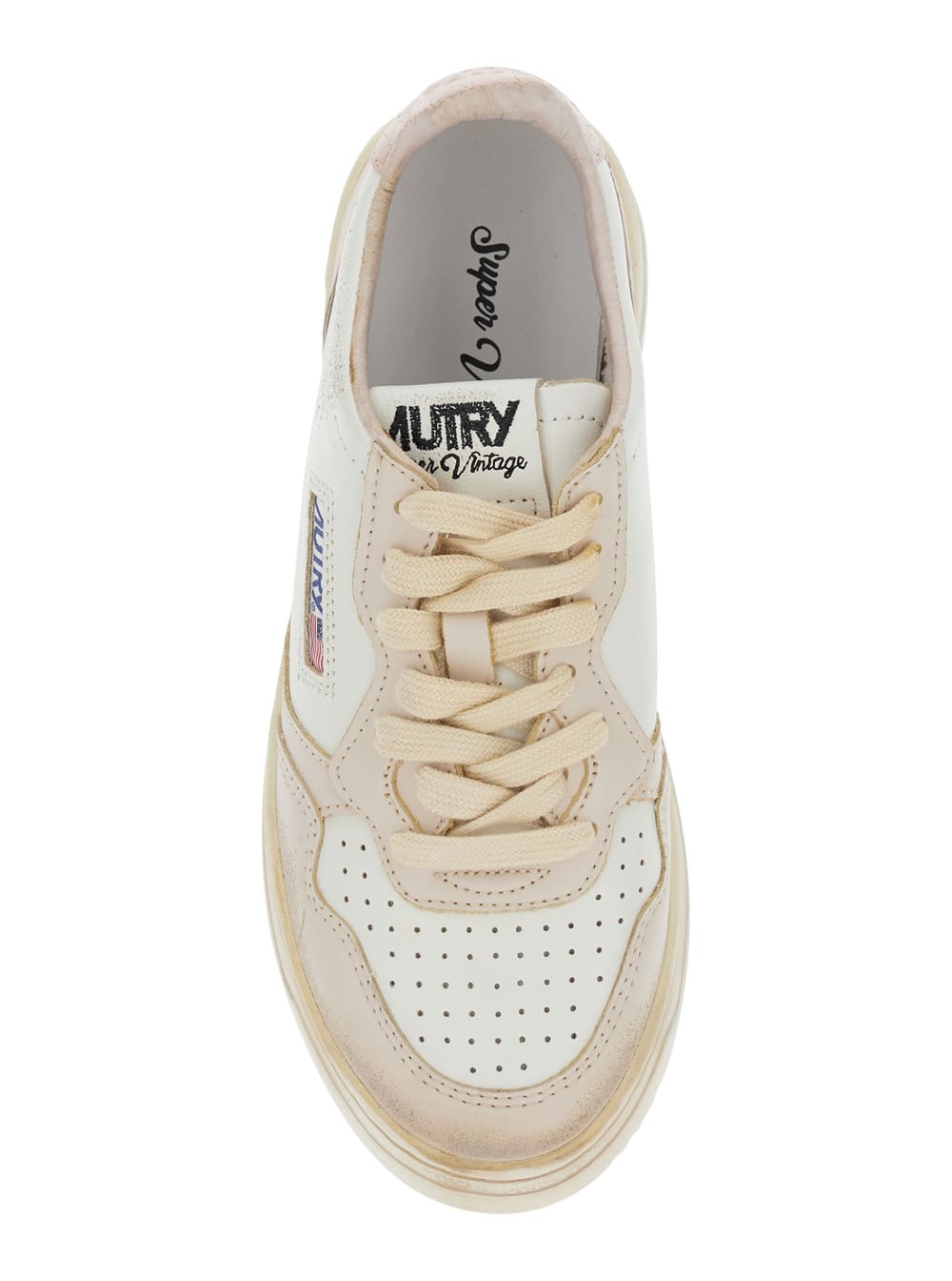 Autry Medalist Low-top Vintage Sneakers In Pink