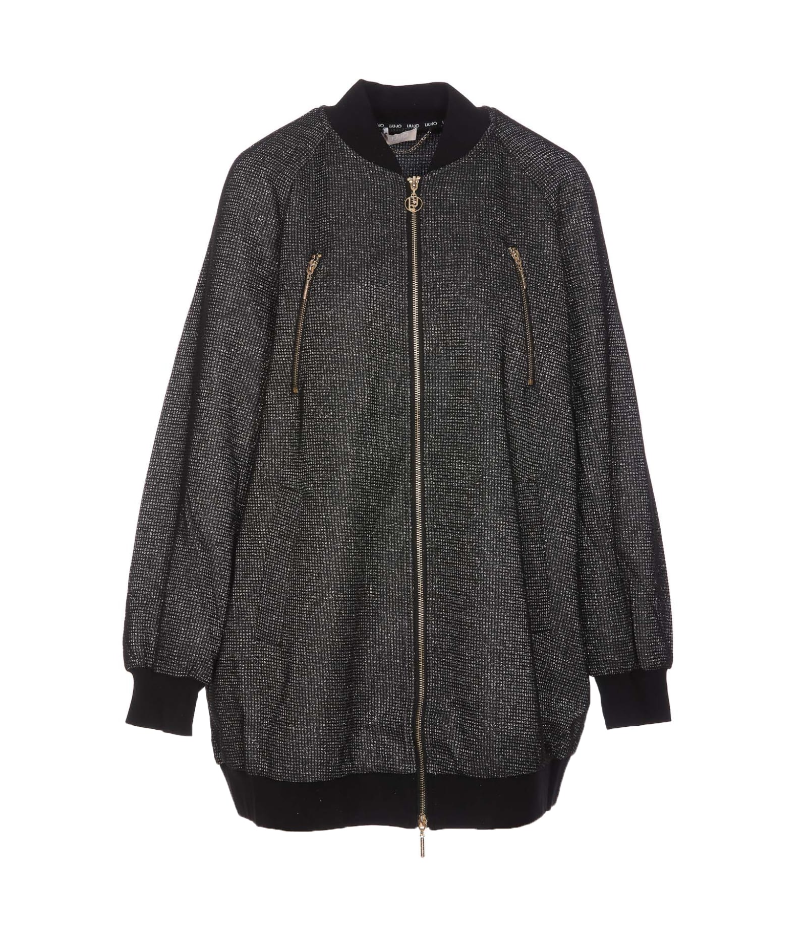 Shop Liu •jo Zip Jacket In Black