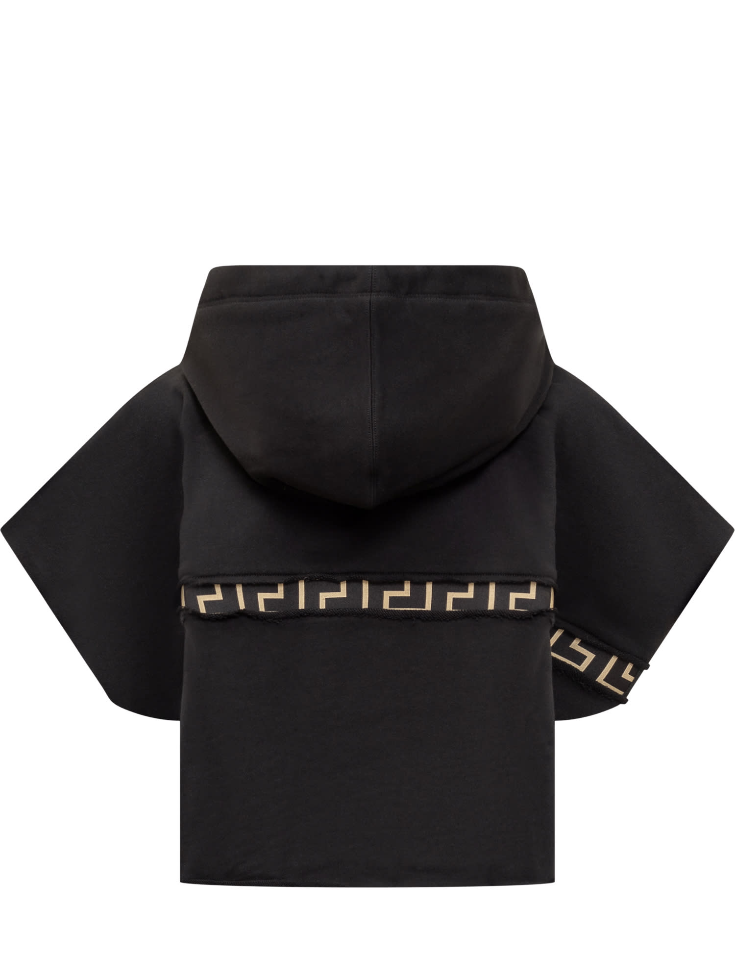 Shop Versace Hoodie With Greek Logo And Medusa 95 In Black