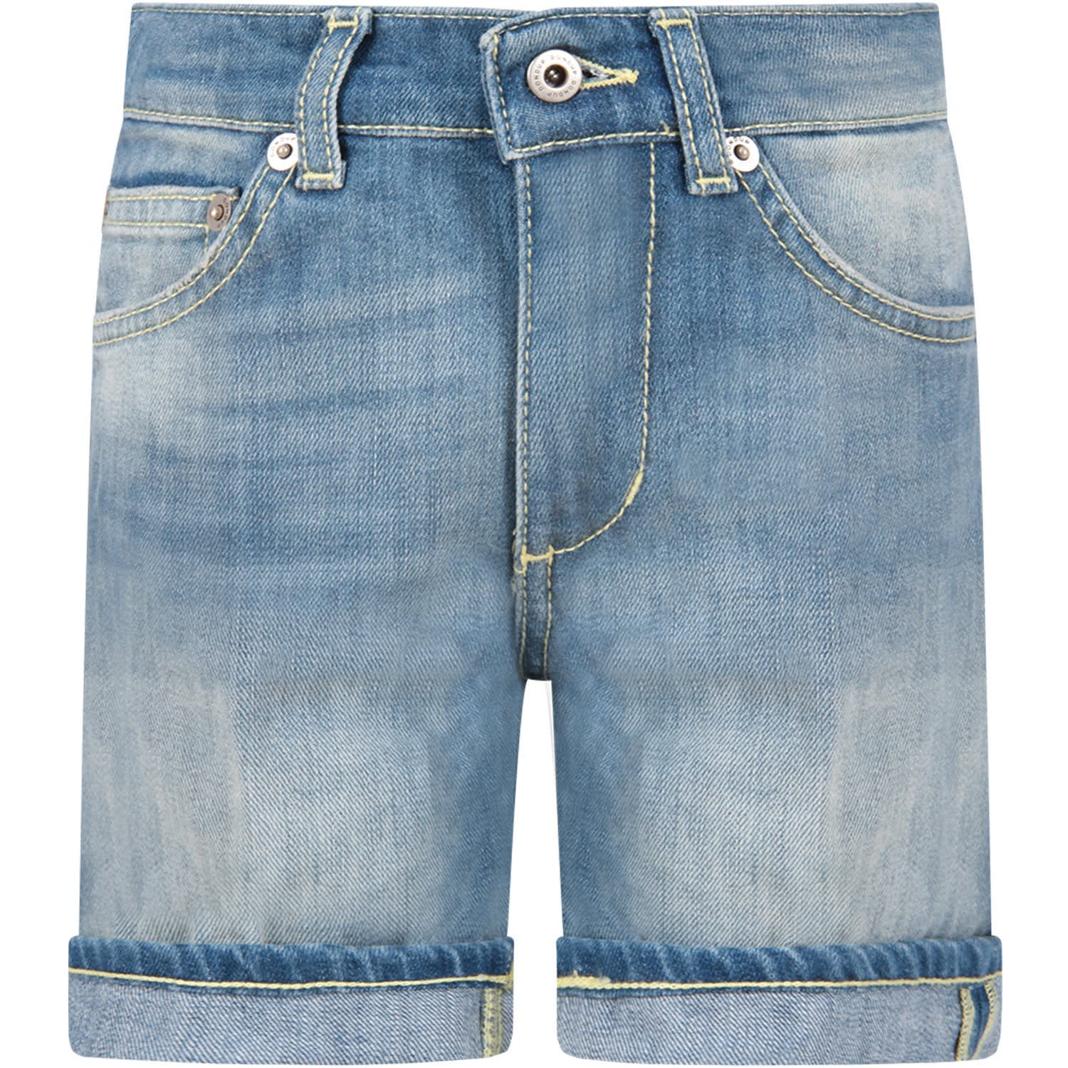 Dondup Dondup Light Blue ''holly'' Boy Short With Iconic D - Denim ...