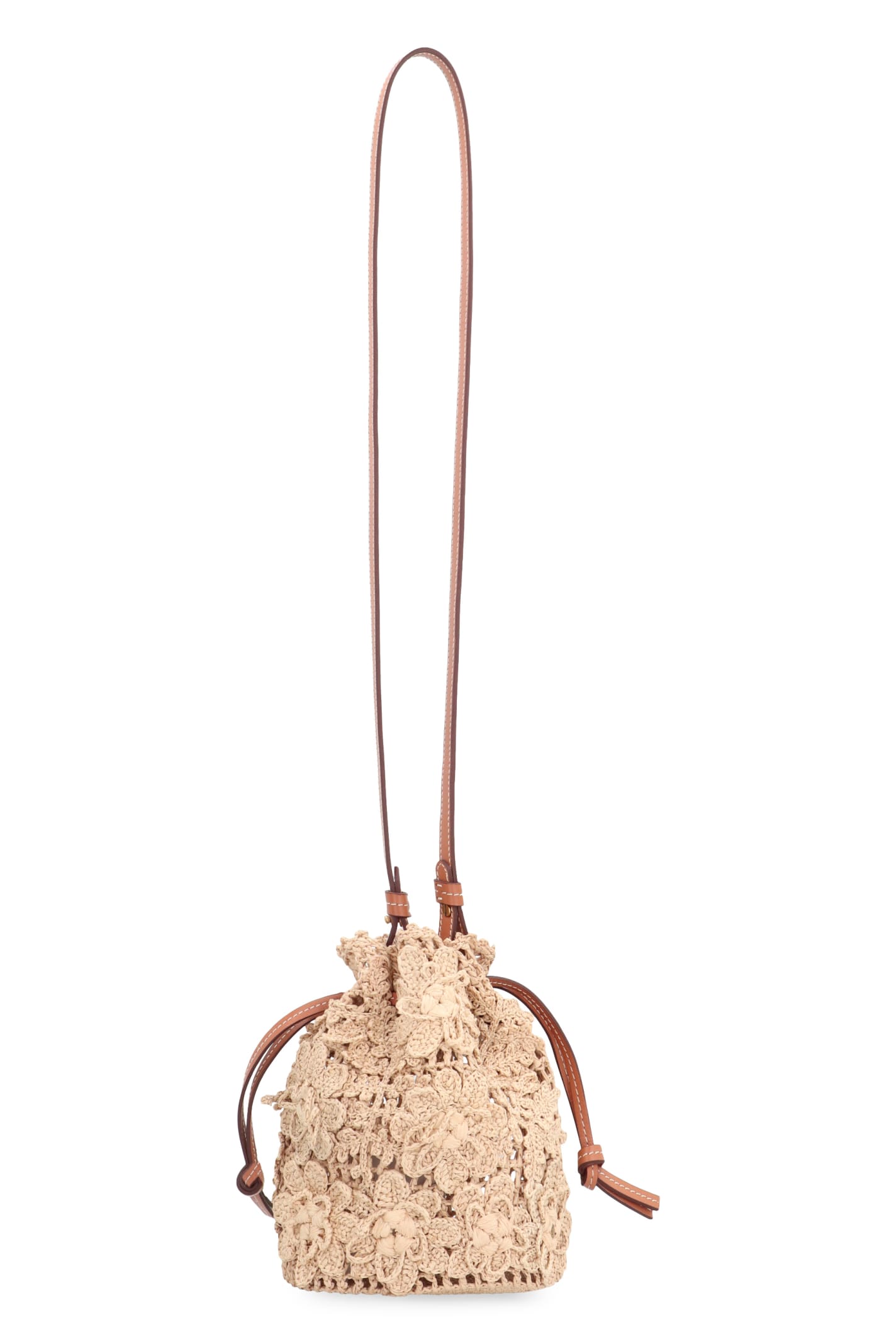 Shop Zimmermann Raffia Bucket Bag In Natural