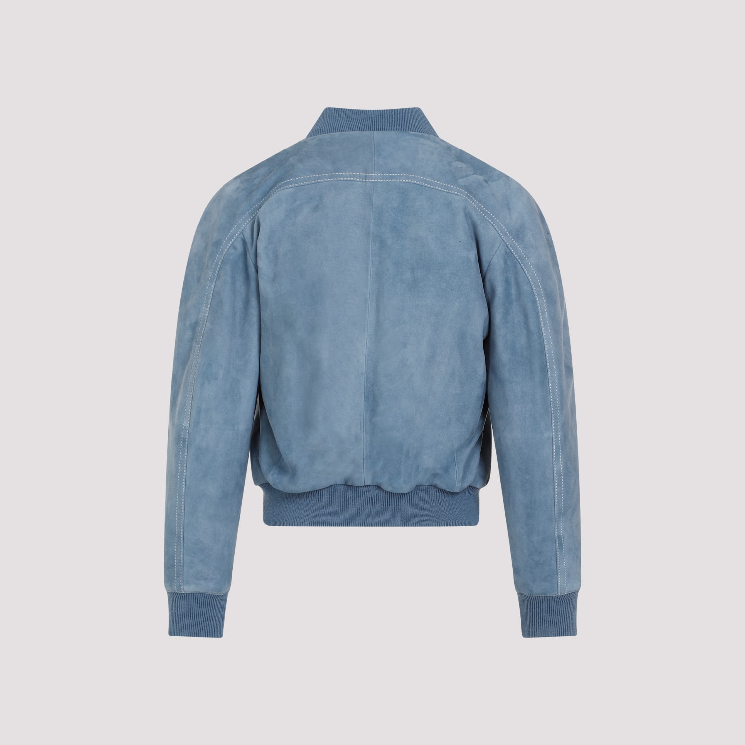 Shop Chloé Bomber Jacket In Grizzled Blue