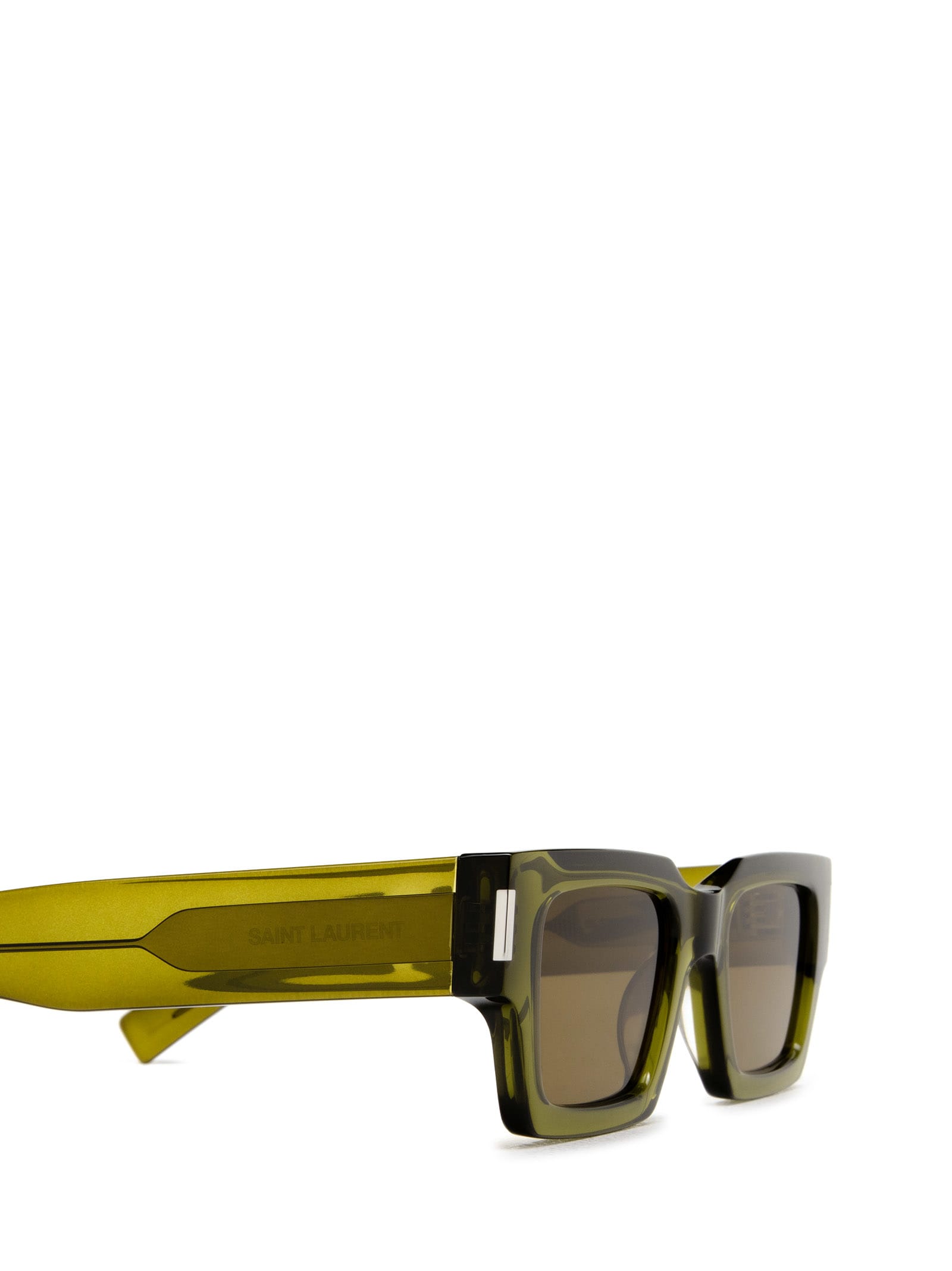 Shop Saint Laurent Sl 572 Green Sunglasses