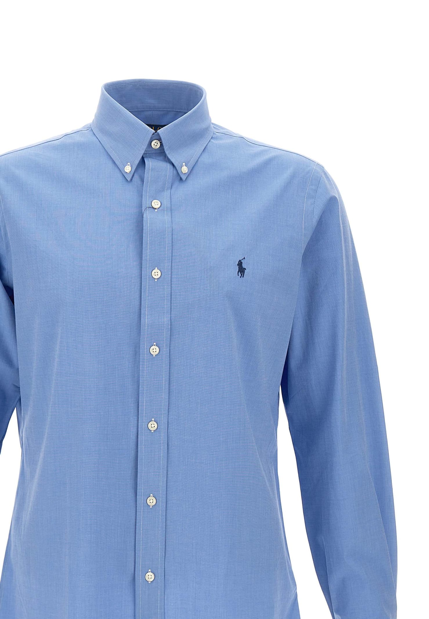 Polo Ralph Lauren Sport Shirt Long Sleeve In Blue
