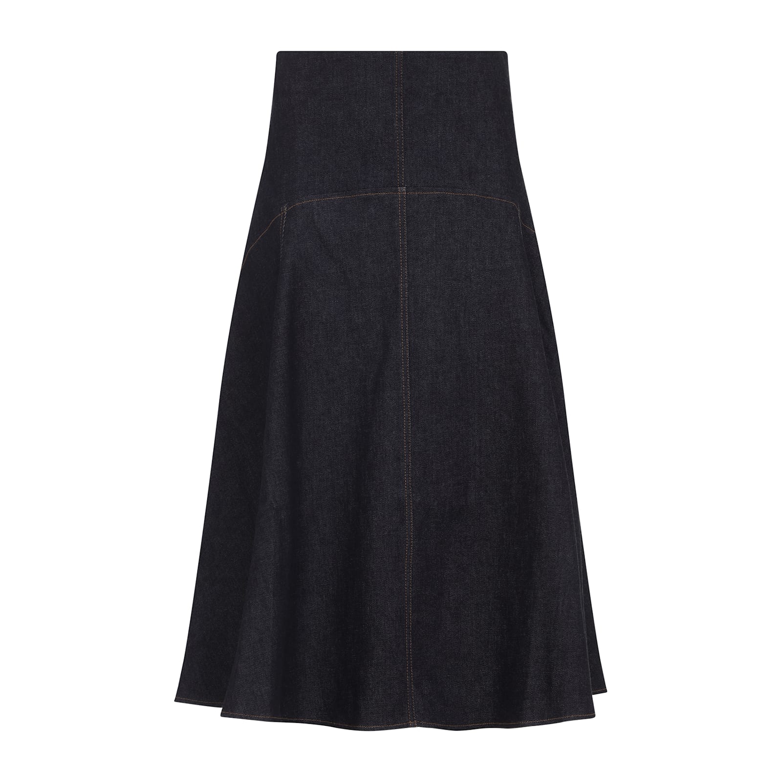 Jacquemus Triangle De-nimes Midi Skirt Women In Blue