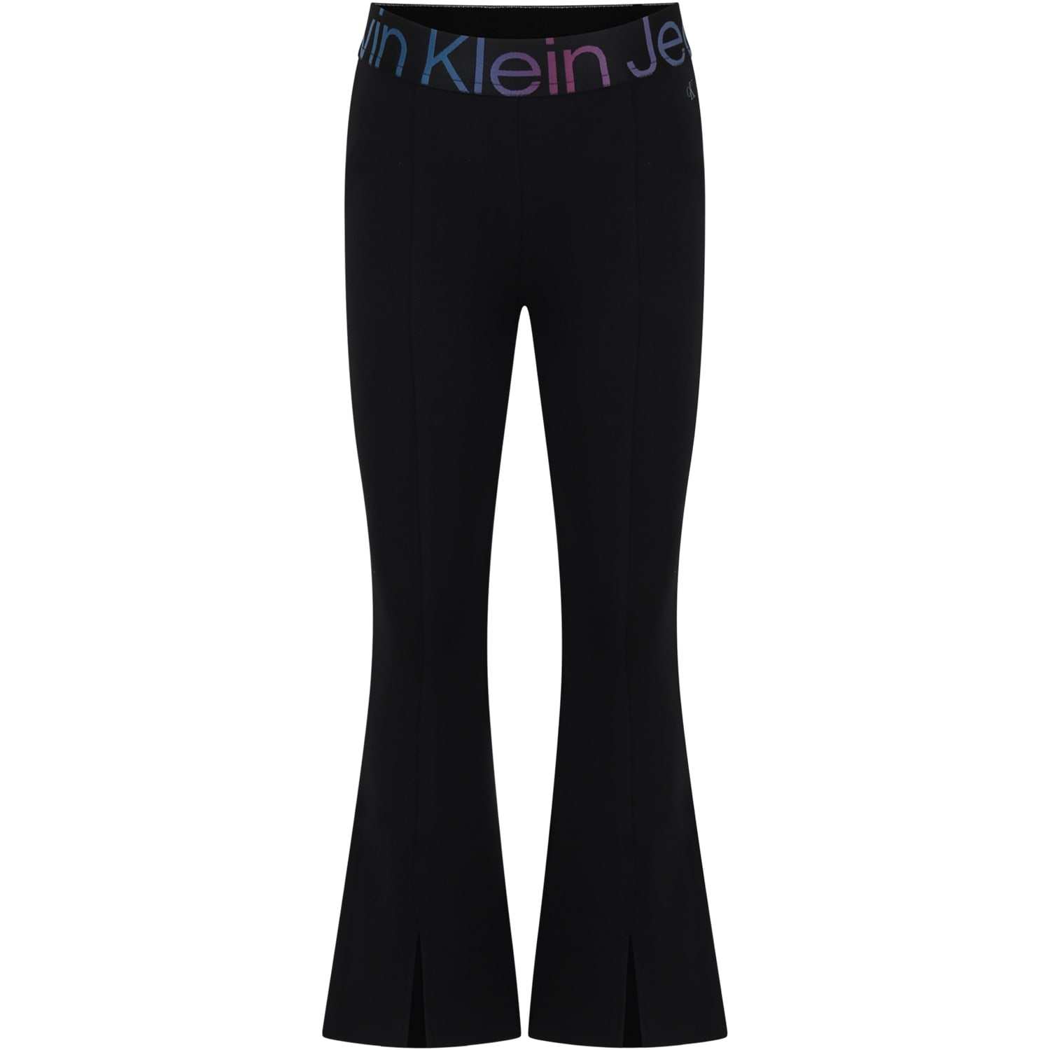 Calvin Klein Kids' Black Trousers For Girl With Logo