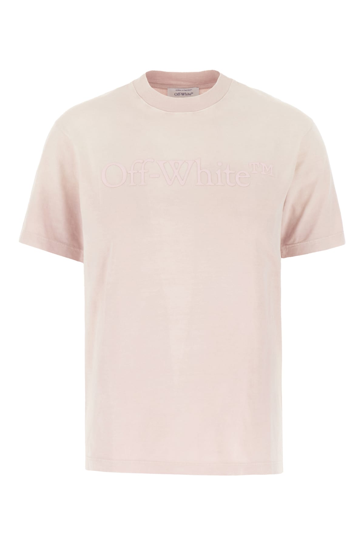 Off-white Pink Stretch Cotton T-shirt In Burnished