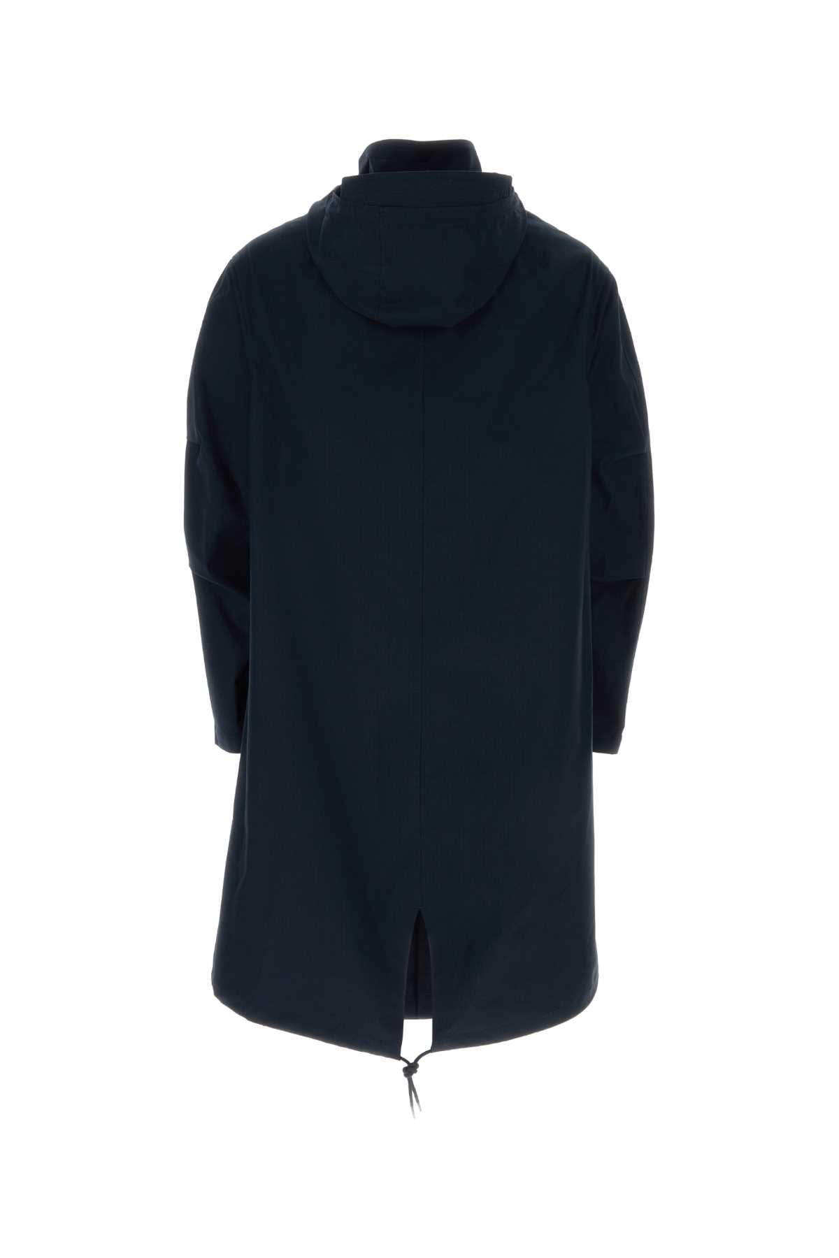 Shop Apc Midnight Blue Stretch Cotton Parka In Darknavy