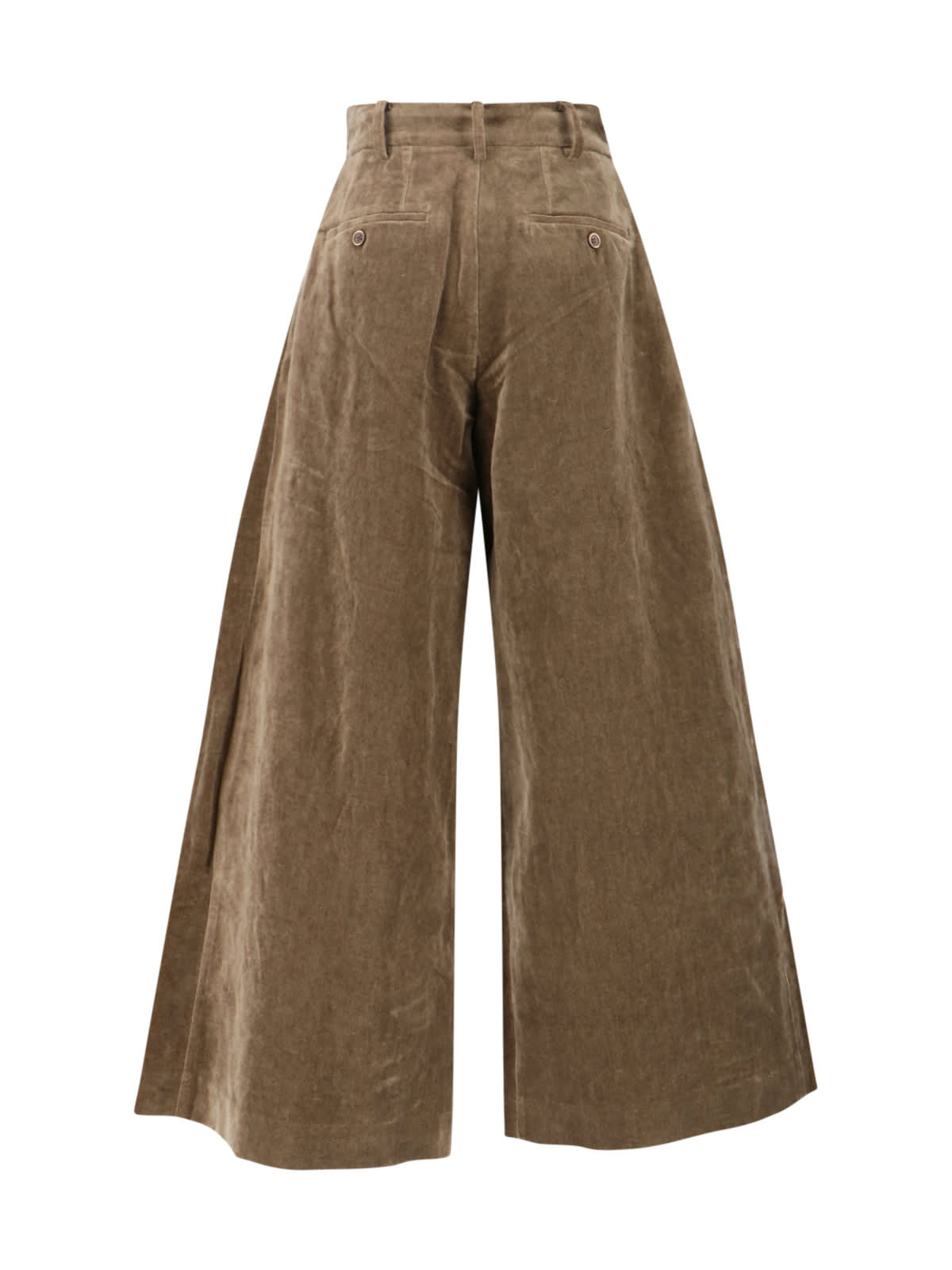 Uma Wang Trousers Straight-leg Button Detail In Brown