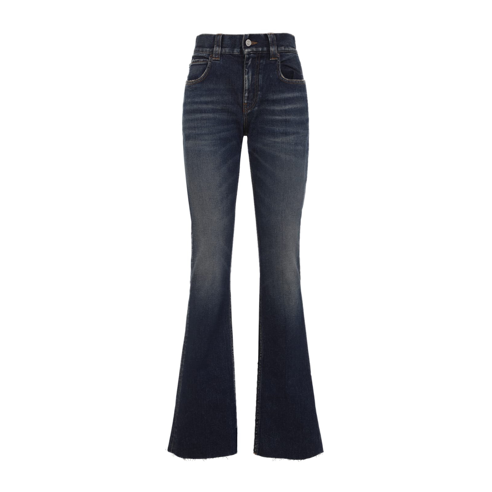 Balenciaga Blue Cotton-blend Clothing Jeans In Blue