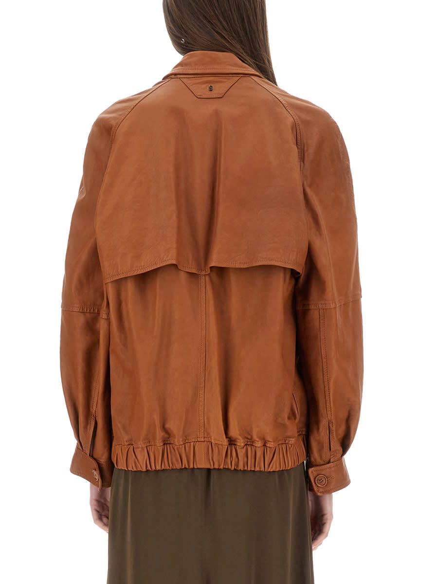 Salvatore Santoro Leather Jacket In Buff