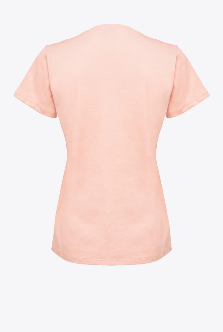 Shop Pinko Graphic Printed Crewneck T-shirt In Pink