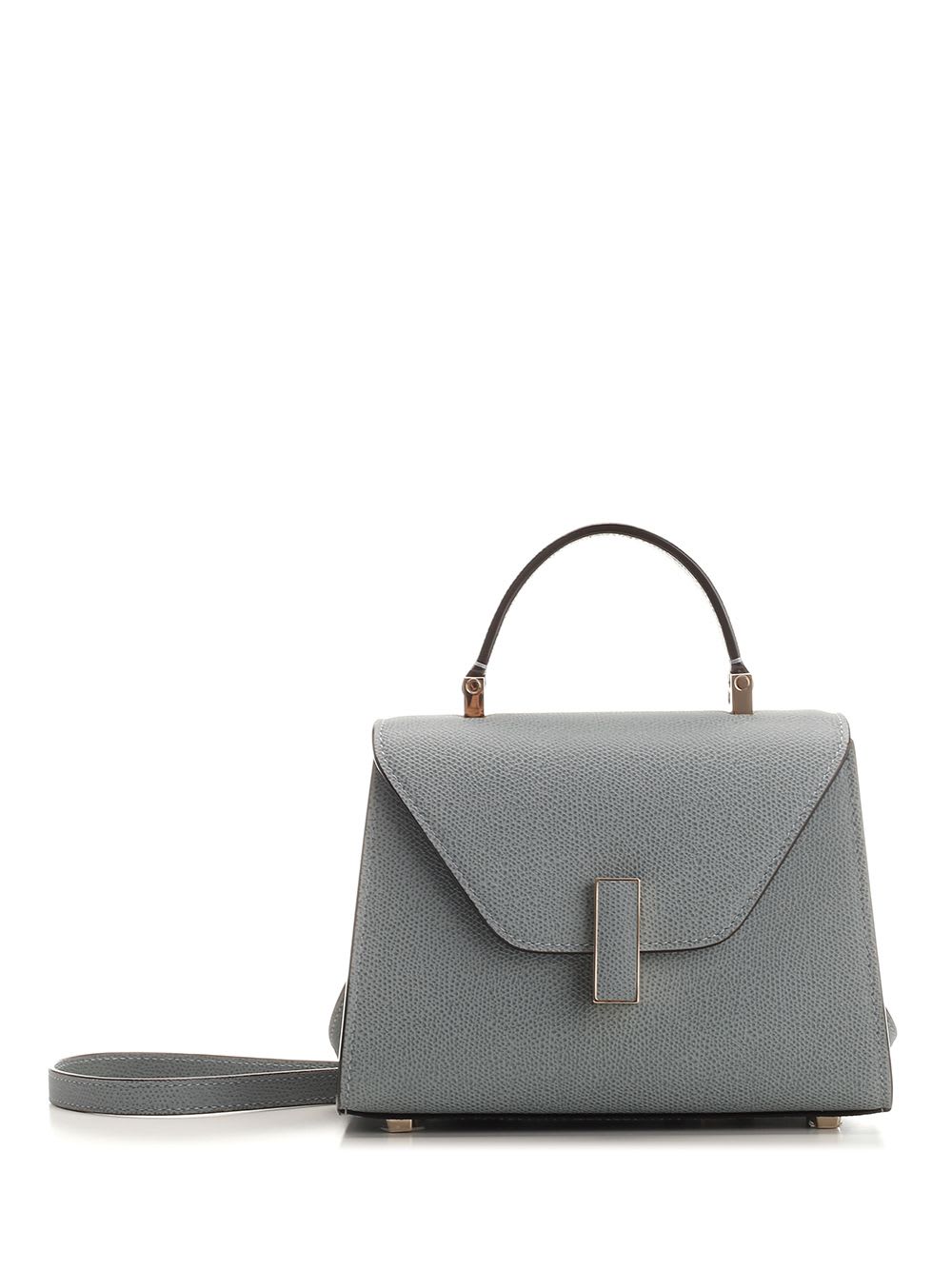 Shop Valextra Iside Micro Top Handle Bag In Grey